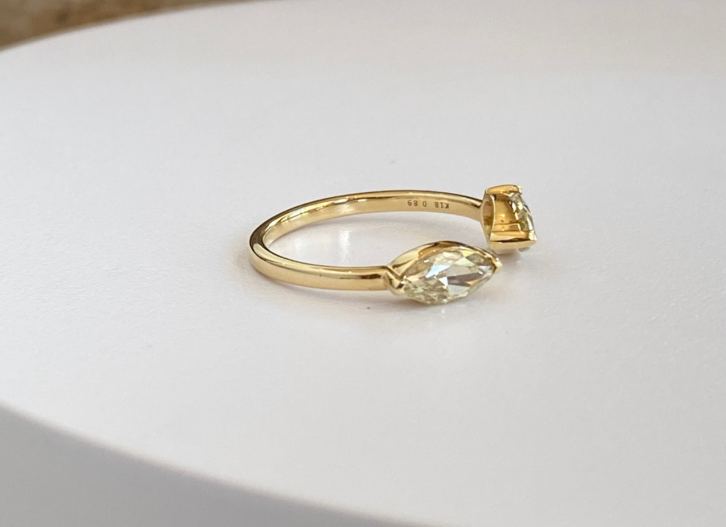 K18イエローゴールド ダイヤモンド0.89ct リング