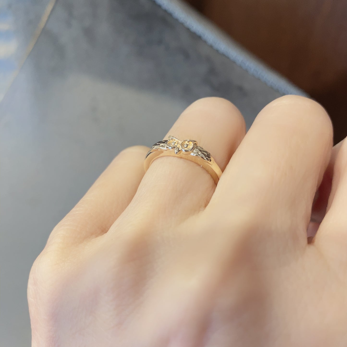 K10イエローゴールド 梟リング