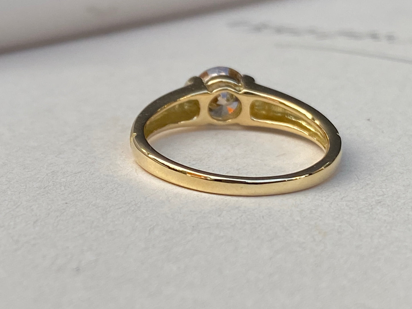 K18 ライトブラウンダイヤモンド 0.8ct リング