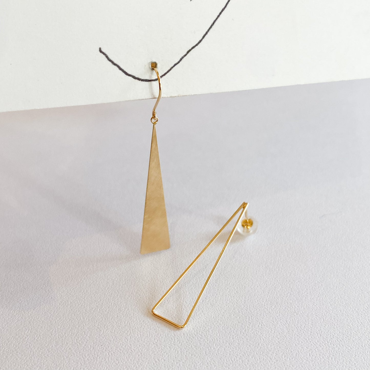 K18イエローゴールド 地金ピアス