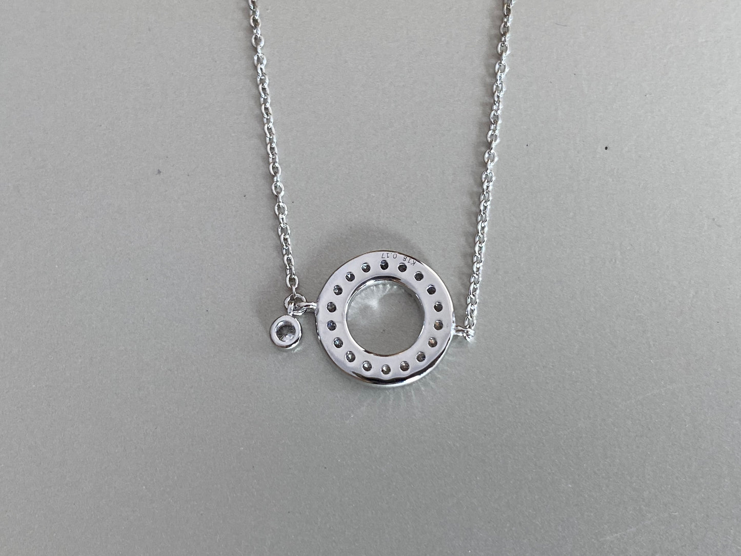 K18ホワイトゴールド ダイヤモンド0.17ct ブレスレット