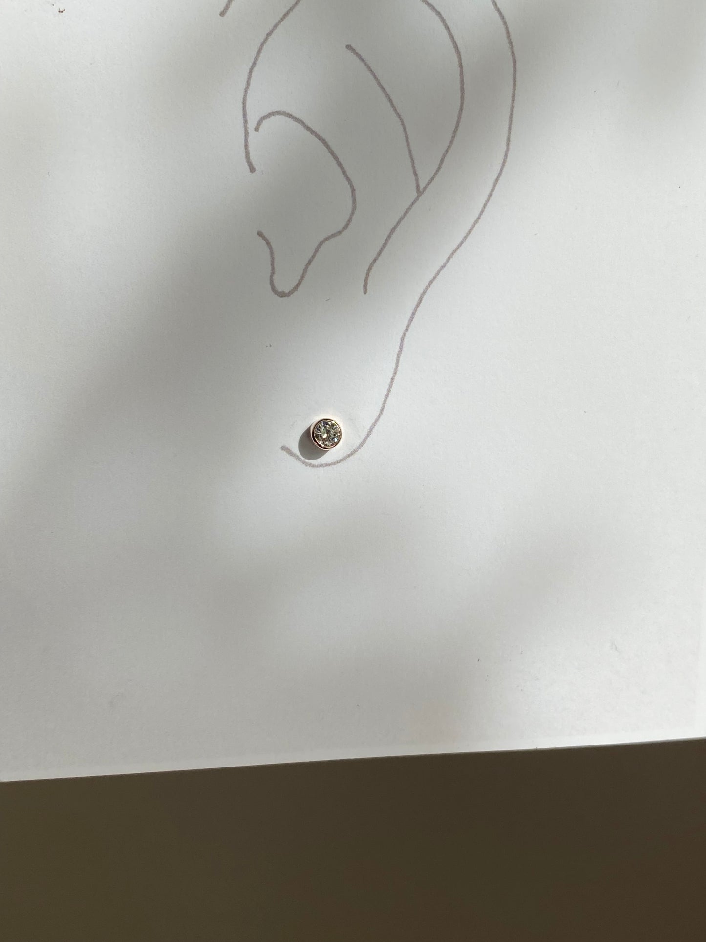 K18ピンクゴールド ダイヤモンド0.3ctピアス