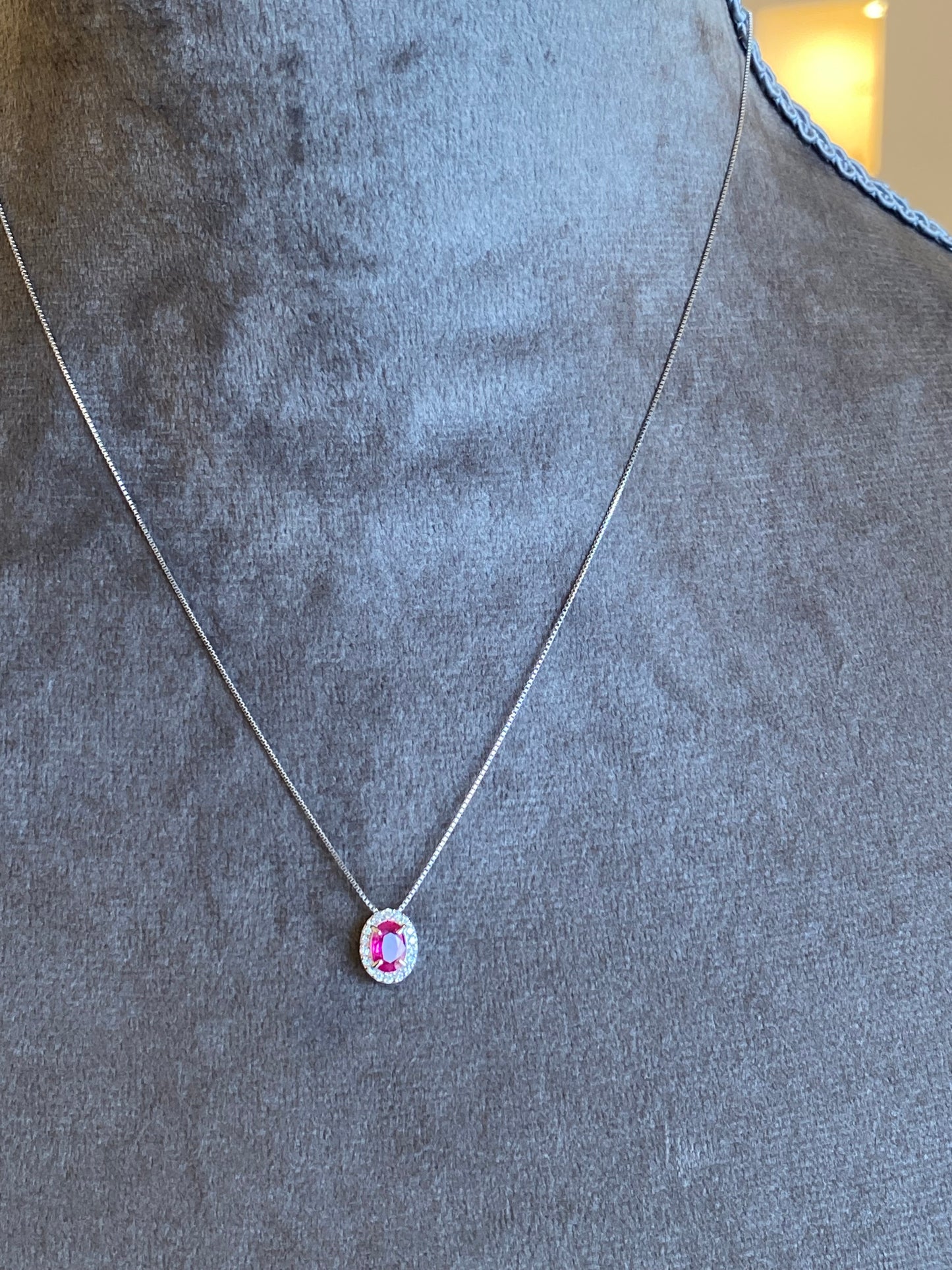 Ptルビー・ダイヤモンドネックレス