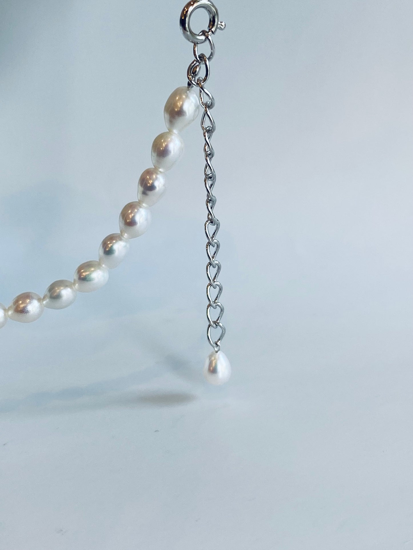 Pt/SV ダイヤモンド0.2ct 淡水パールネックレス