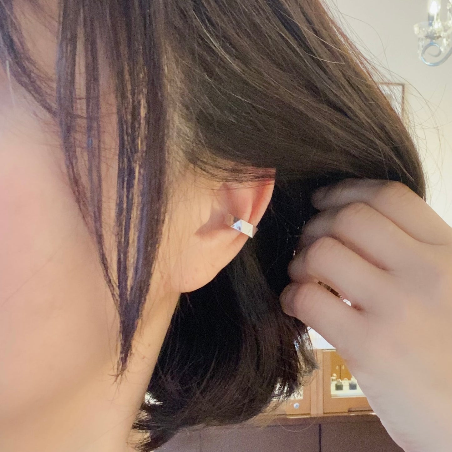 K10ホワイトゴールド地金イヤーカフ