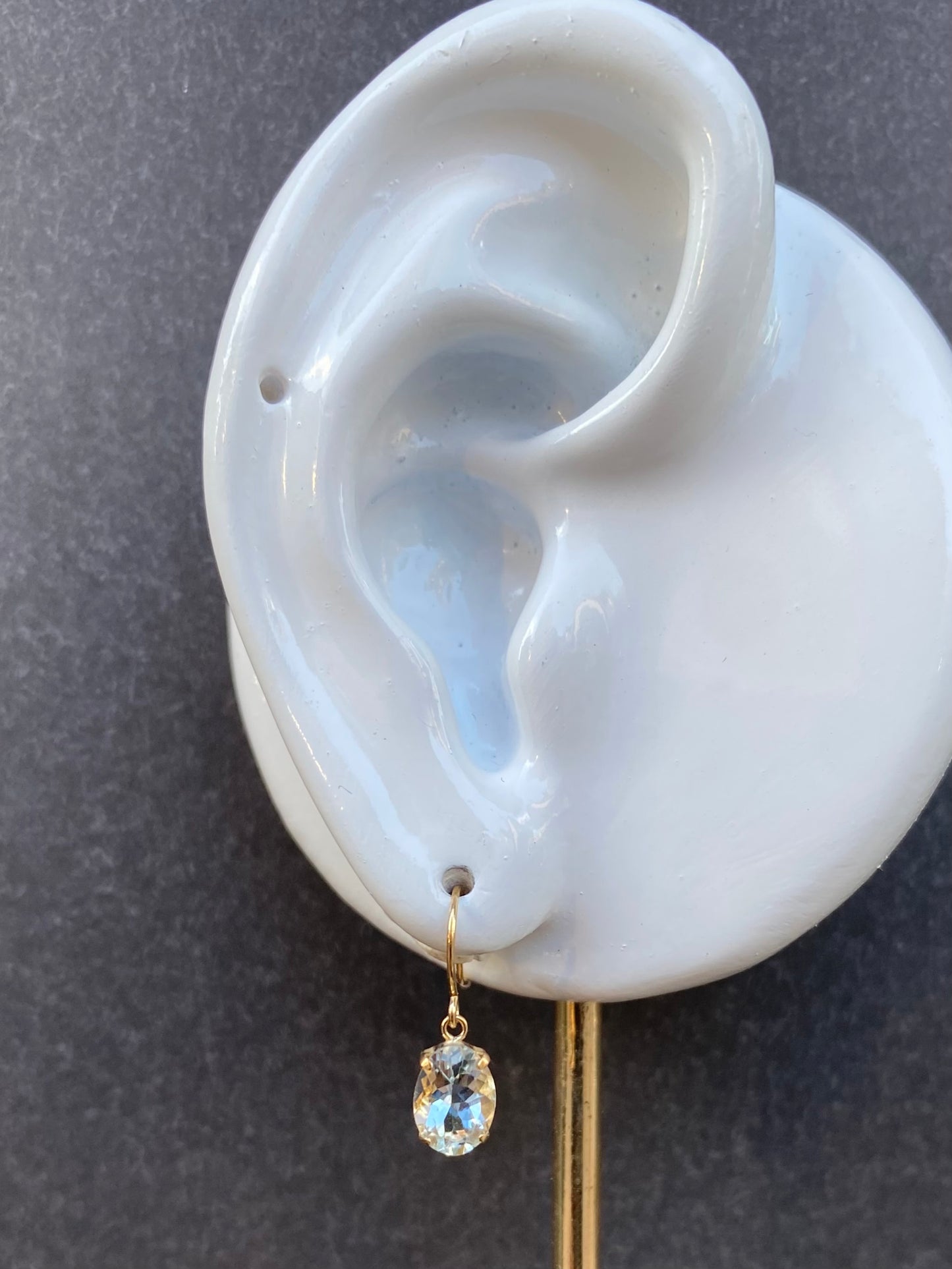 K18イエローゴールド アクアマリンピアス