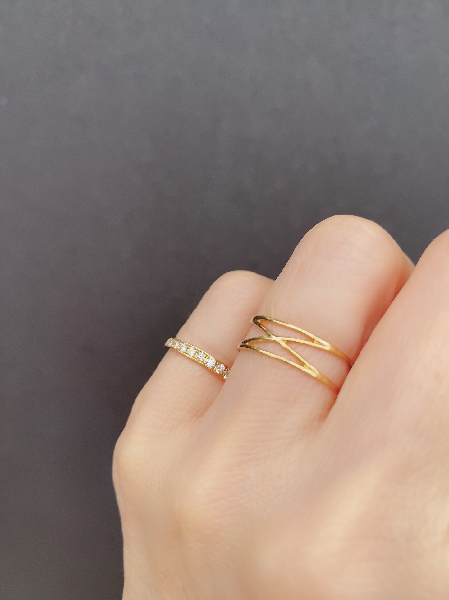 K18イエローゴールド ダイヤモンド 0.3ctピンキーリング