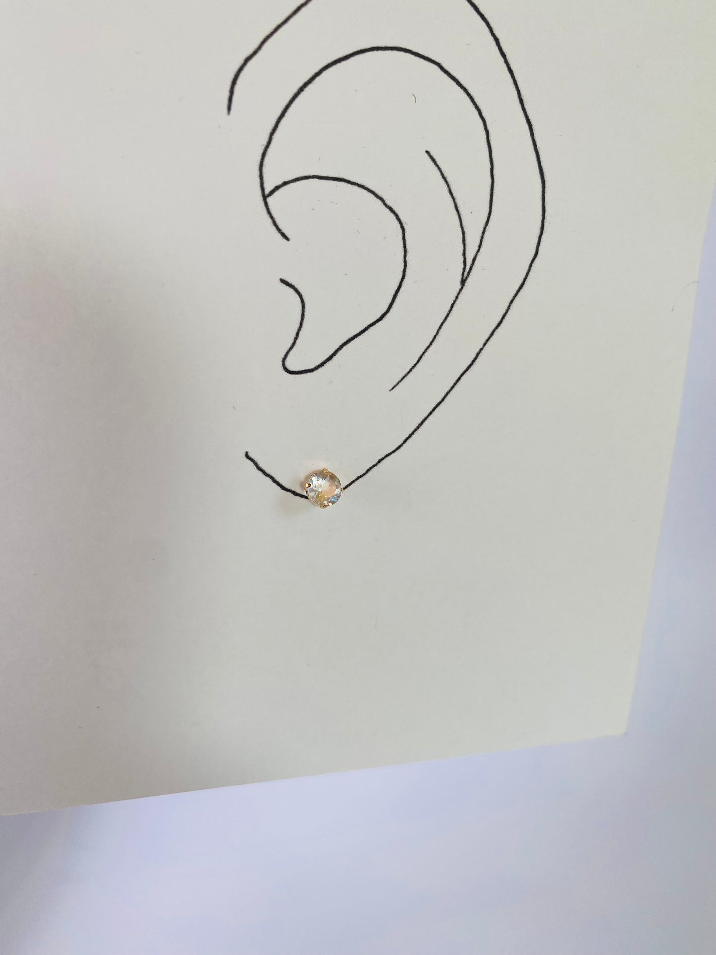 K10イエローゴールド アンデシンラブラドライトピアス