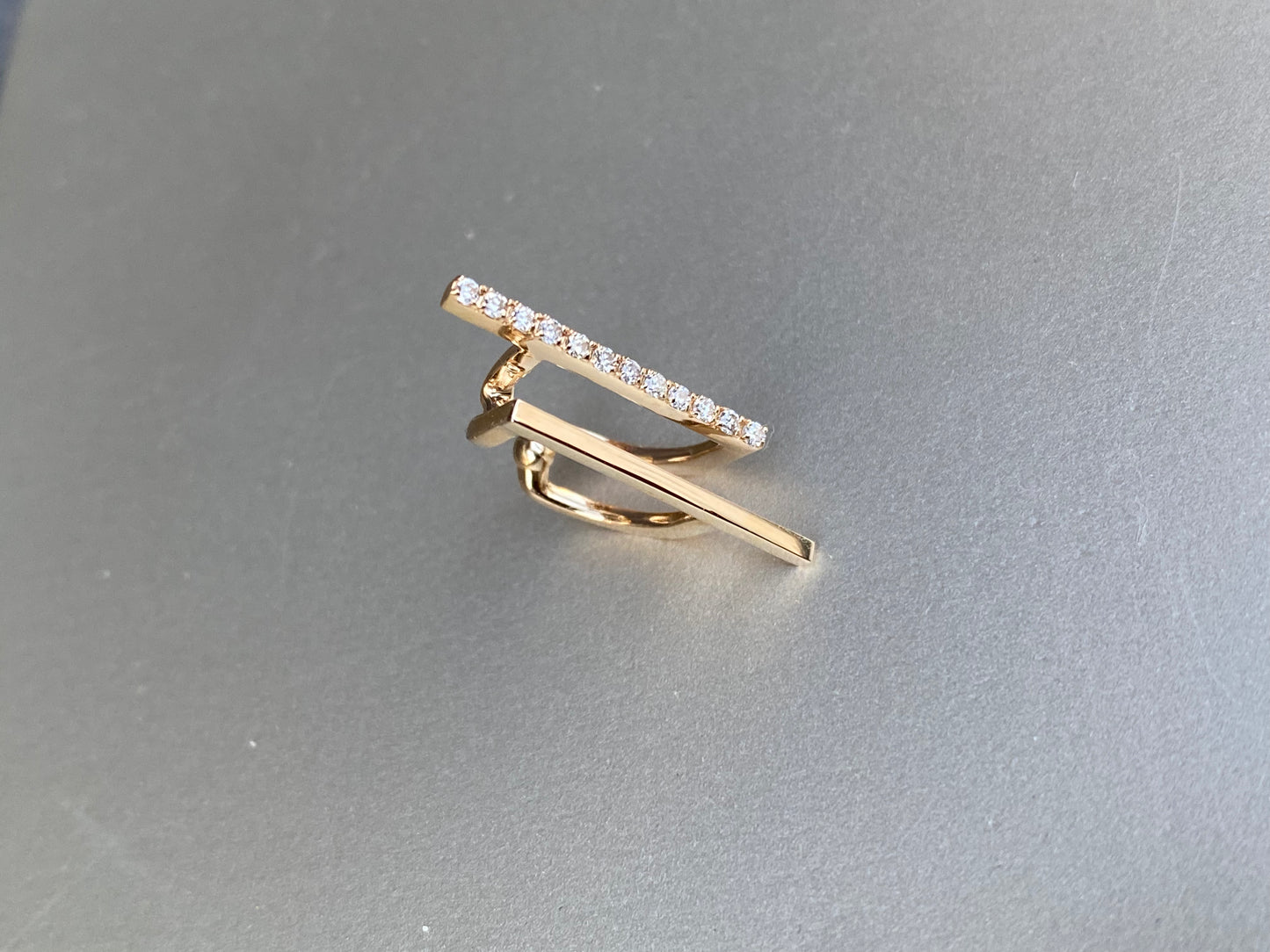 K10イエローゴールド ダイヤモンド0.09ct カフ