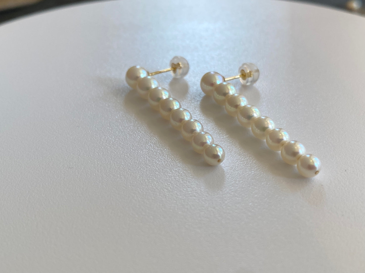 K18 イエローゴールドパール(あこや)ピアス