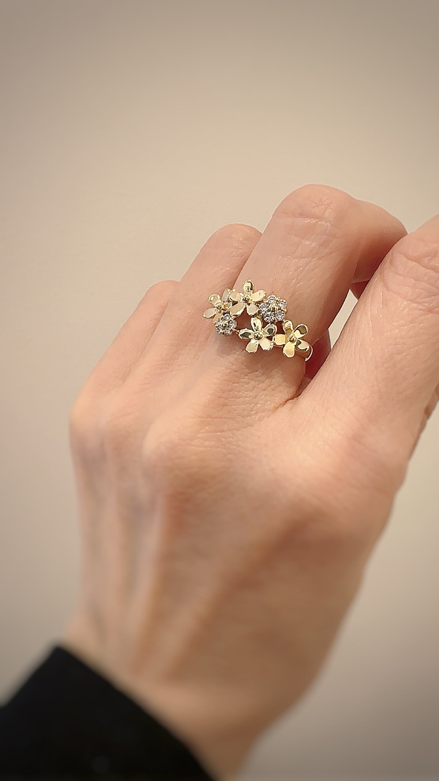 K18イエローゴールド ダイヤモンド0.16ctリング