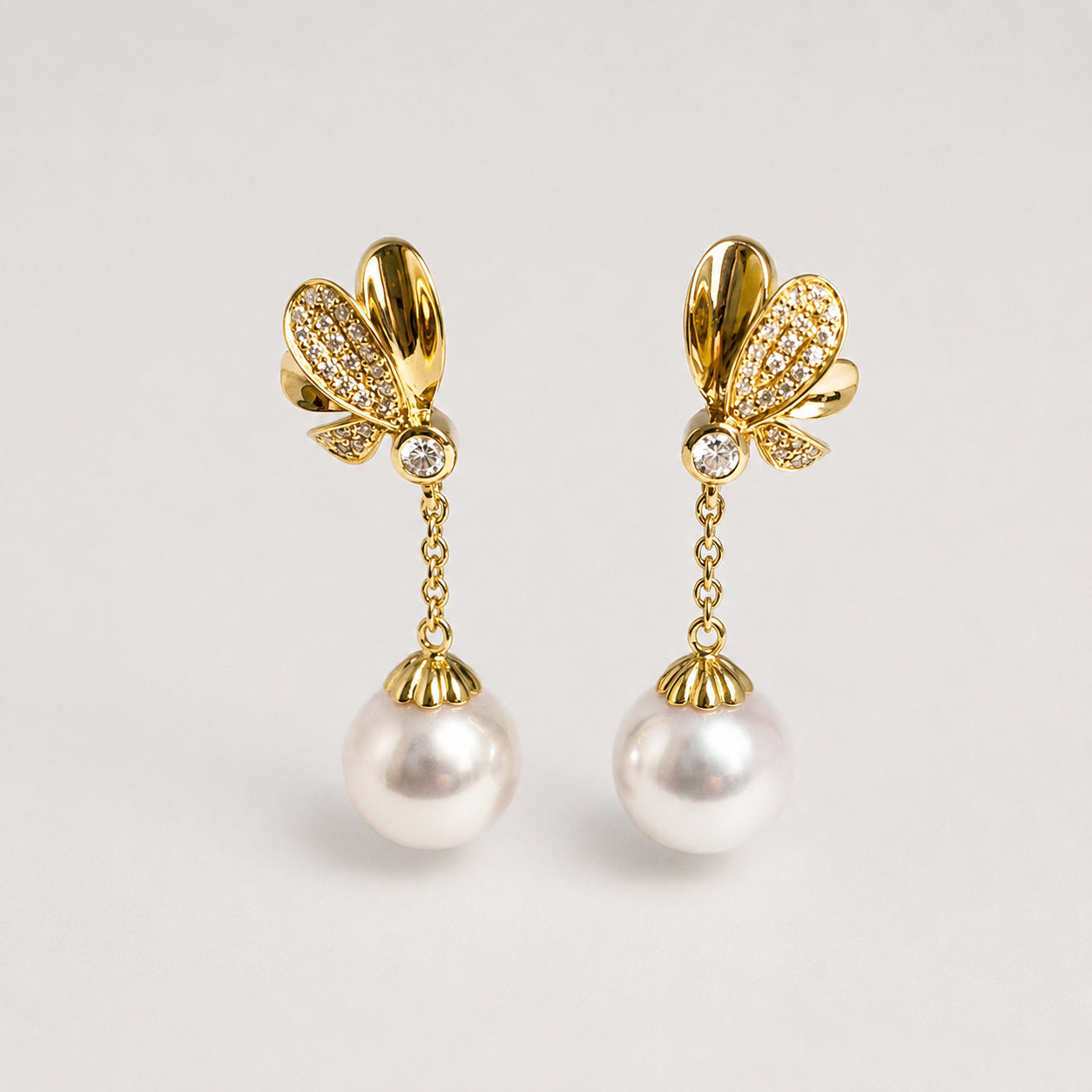 K18 イエローゴールド パール ピアス K18イエローゴールド パール・ダイヤモンドピアス – Aprile Bijoux