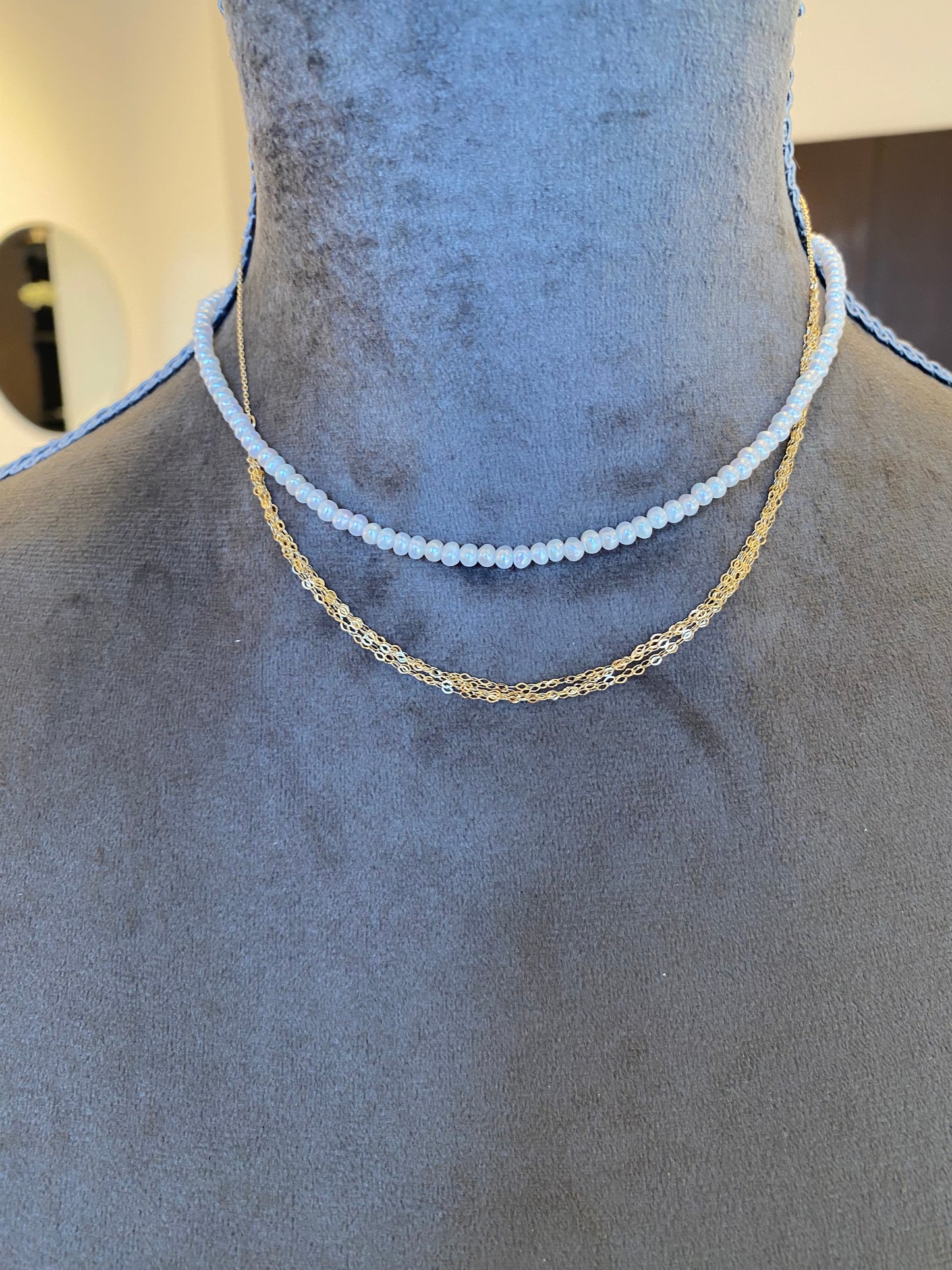 K18イエローゴールド地金ネックレス