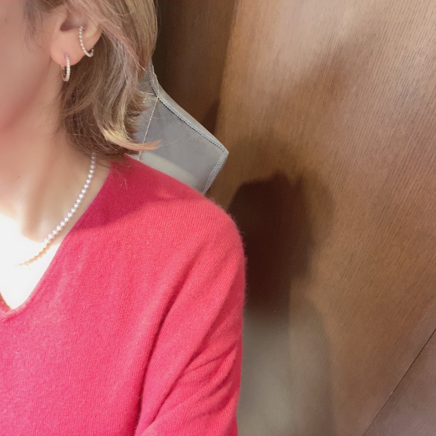 K10イエローゴールド 淡水パールカフ