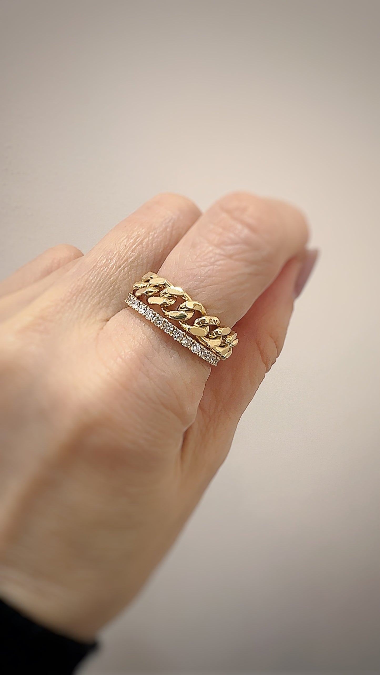 K18イエローゴールド ダイヤモンド0.82ctフルエタニティリング