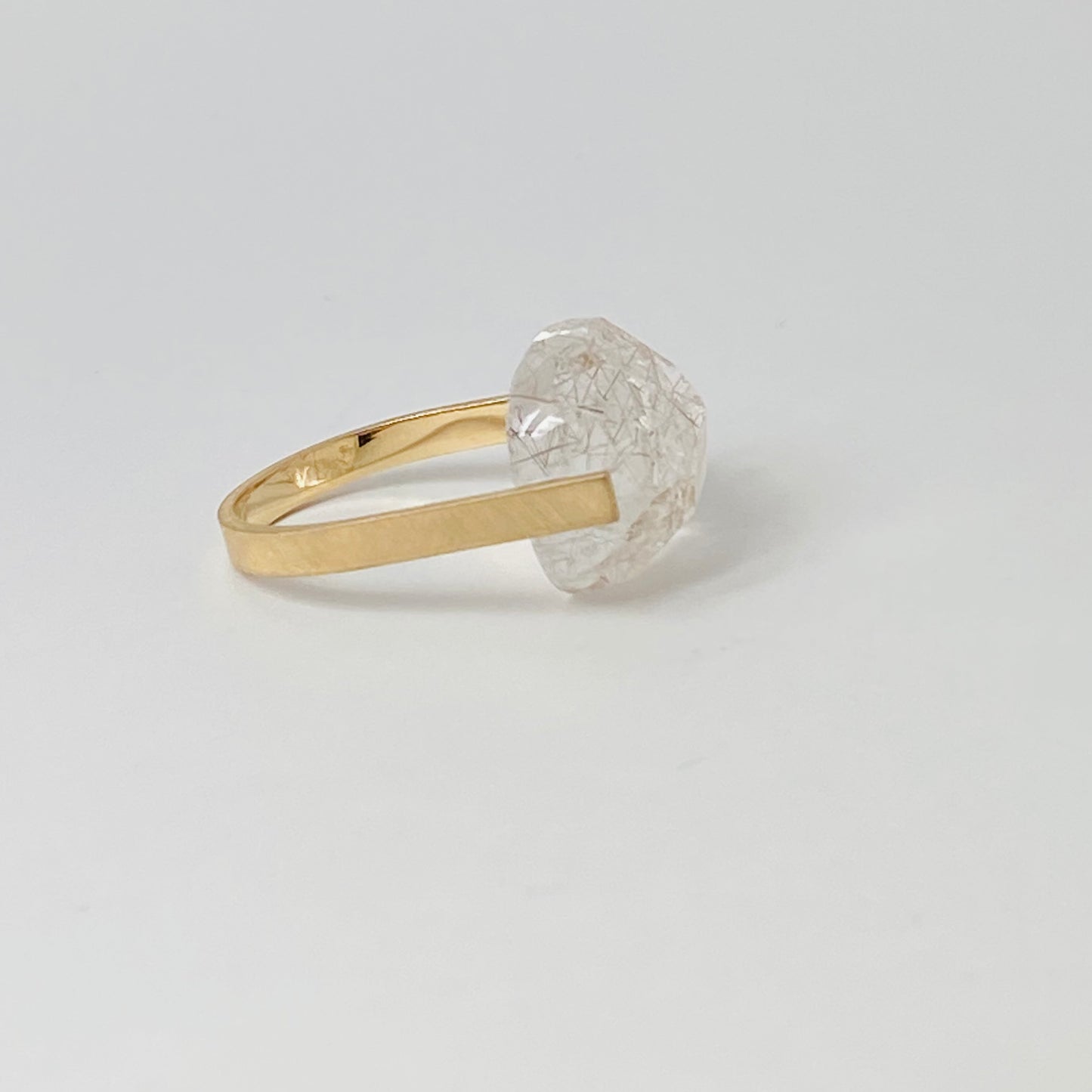 K10イエローゴールド シルバールチルクォーツリング