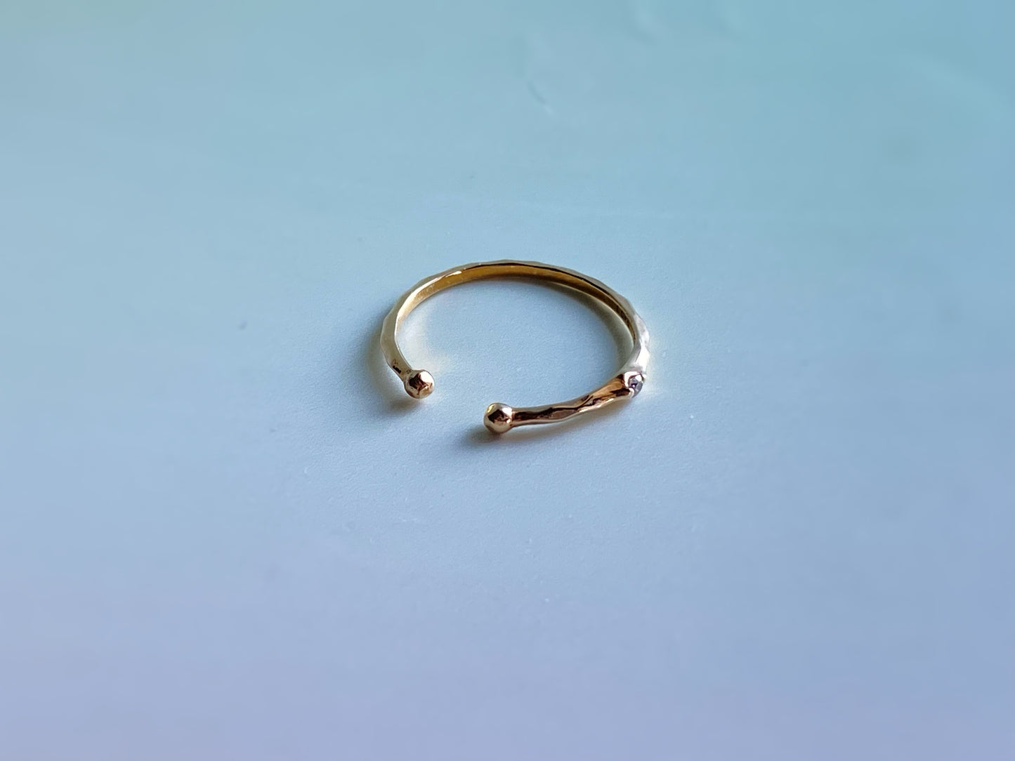 K10イエローゴールド ダイヤモンド0.01ctカフ