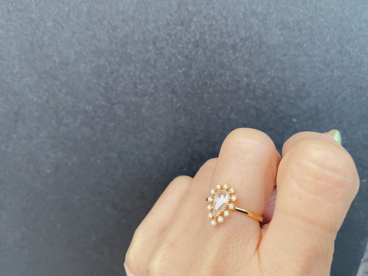 K18イエローゴールド ダイヤモンド0.31ctリング