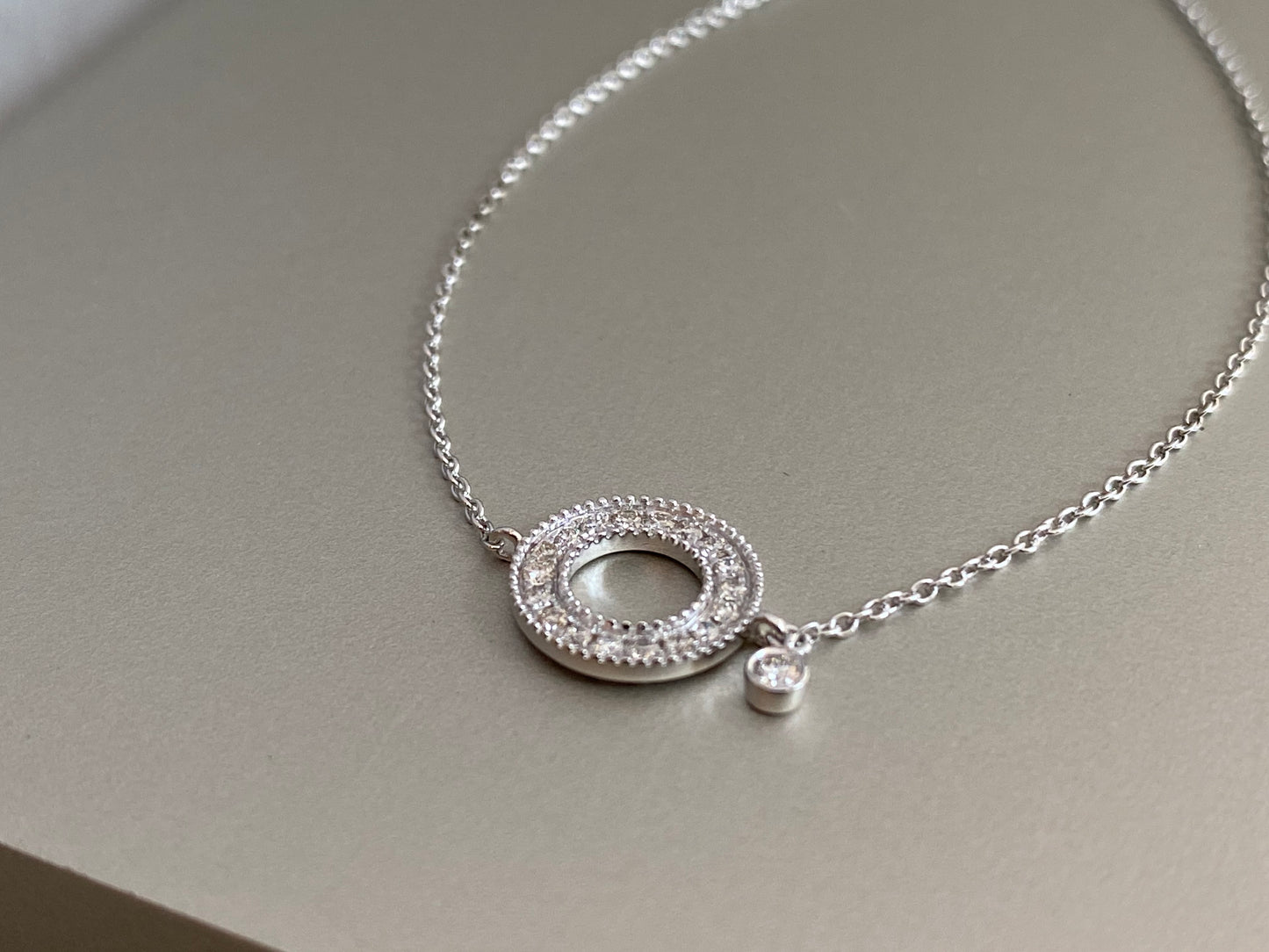 K18ホワイトゴールド ダイヤモンド0.17ct ブレスレット