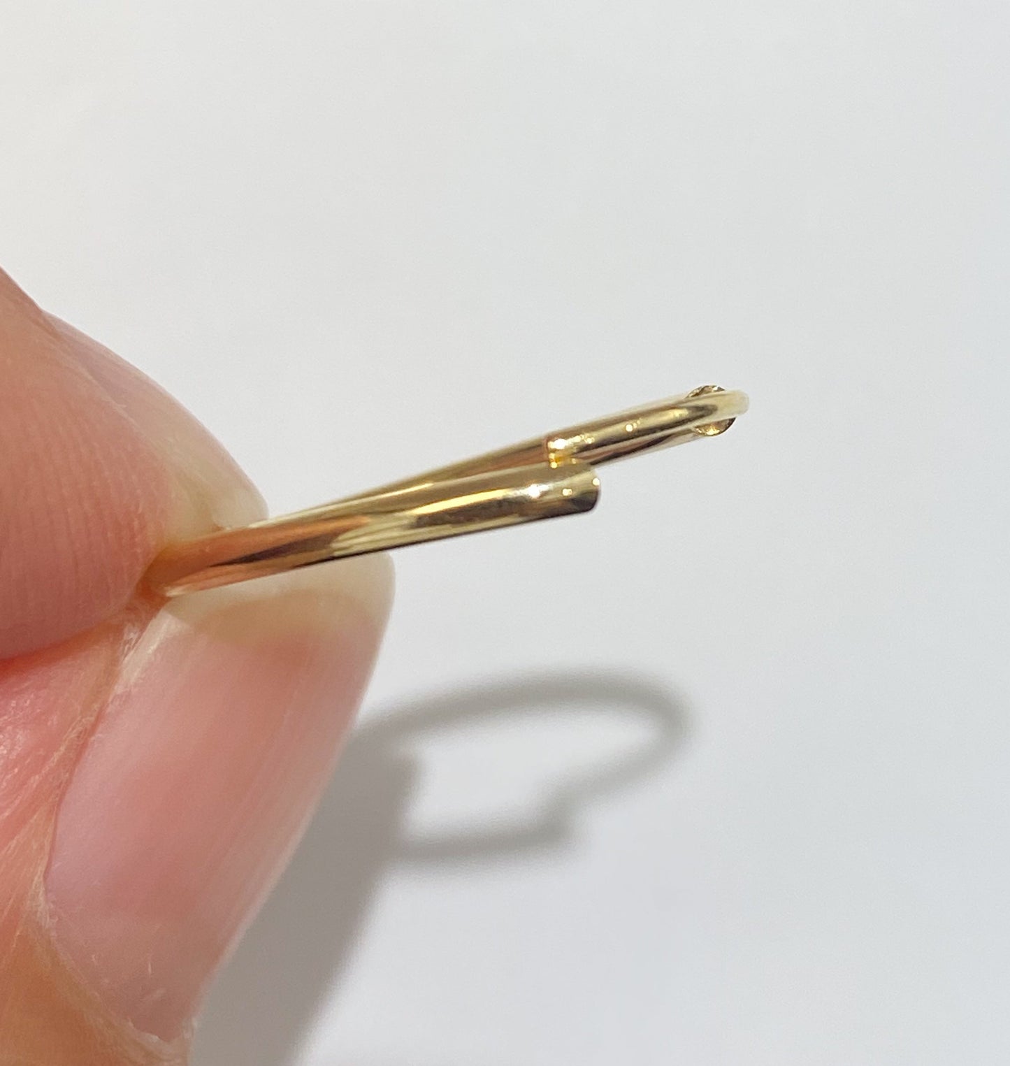 K18イエローゴールド フープピアス