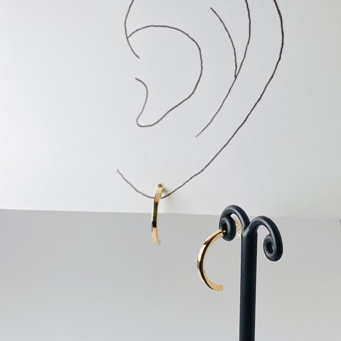 K18イエローゴールド地金ピアス