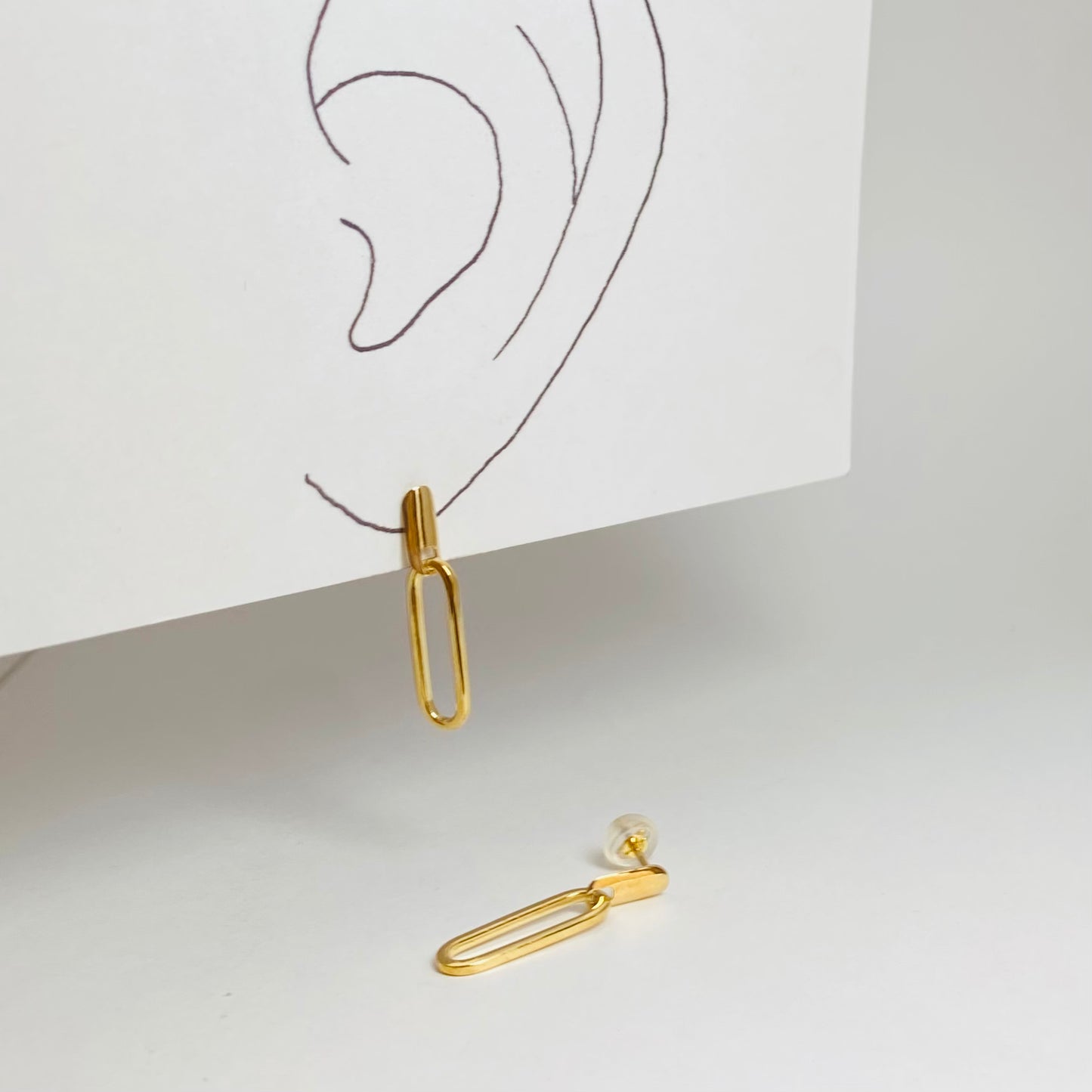 K18イエローゴールド 地金ピアス