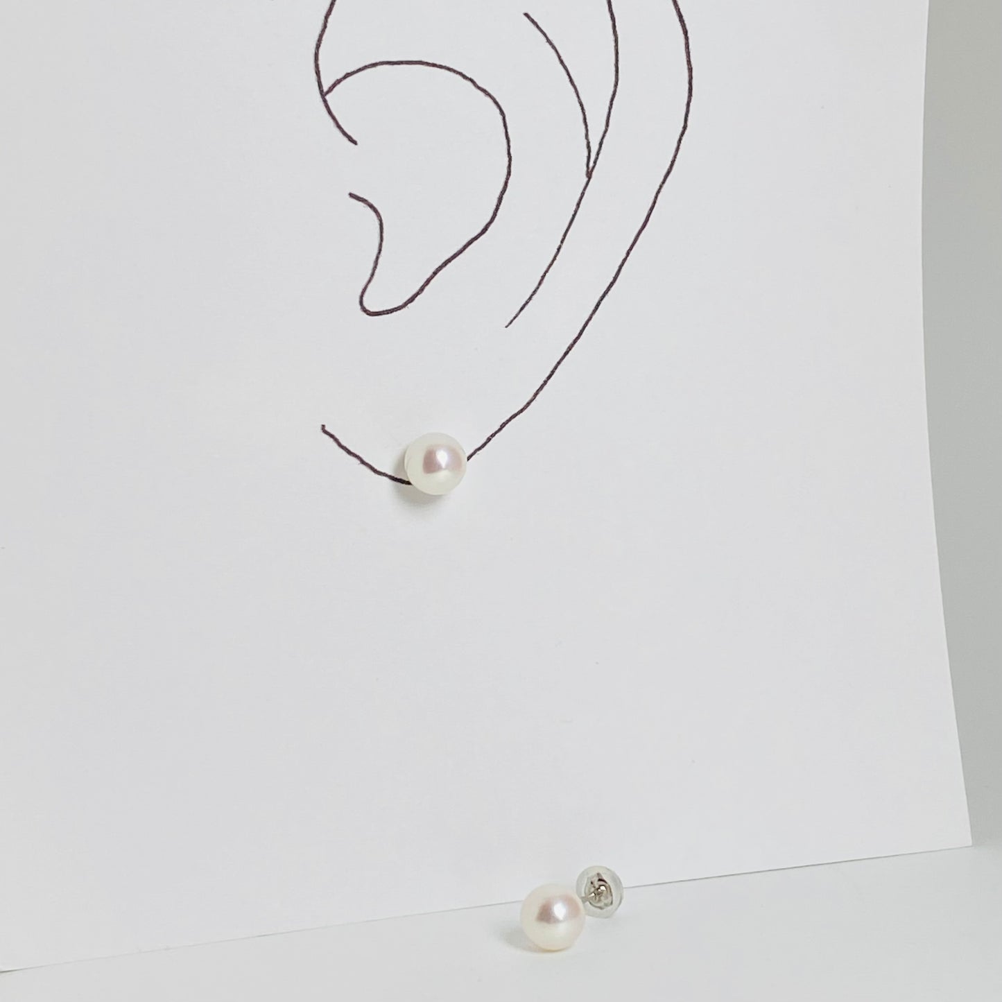 Ptあこや真珠6ミリピアス