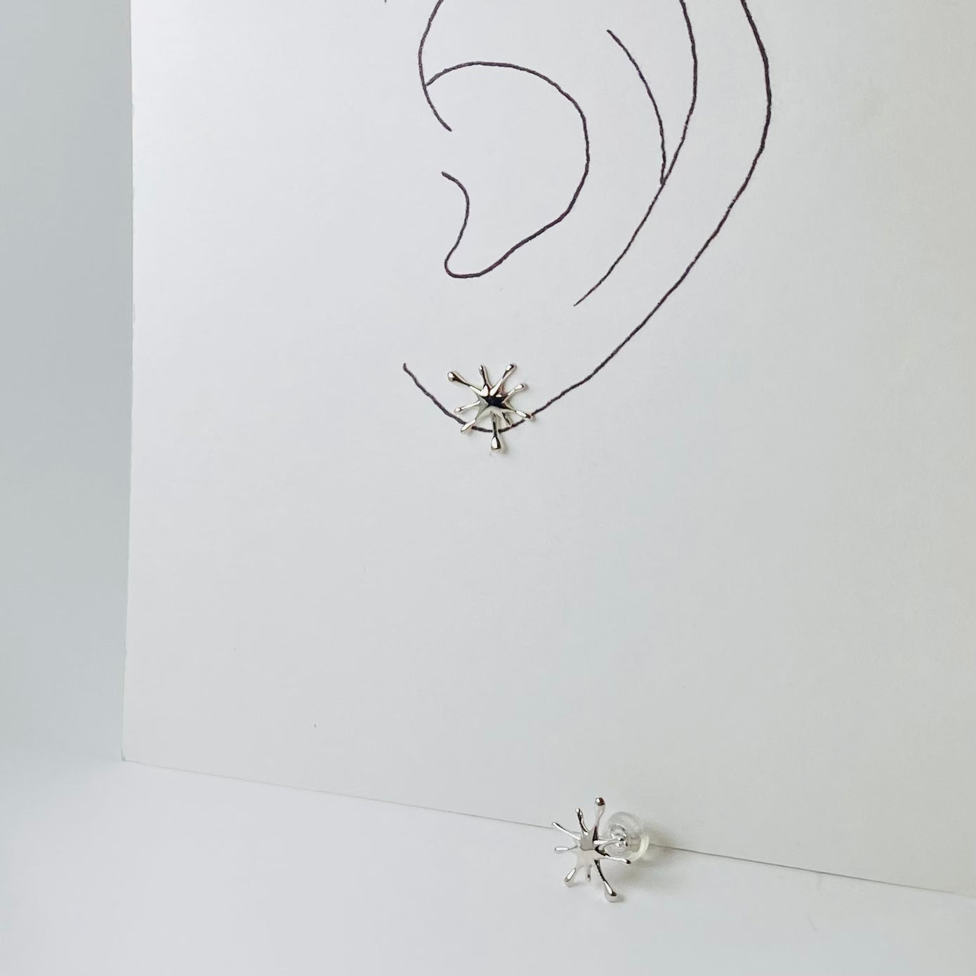 K10ホワイトゴールド地金ピアス