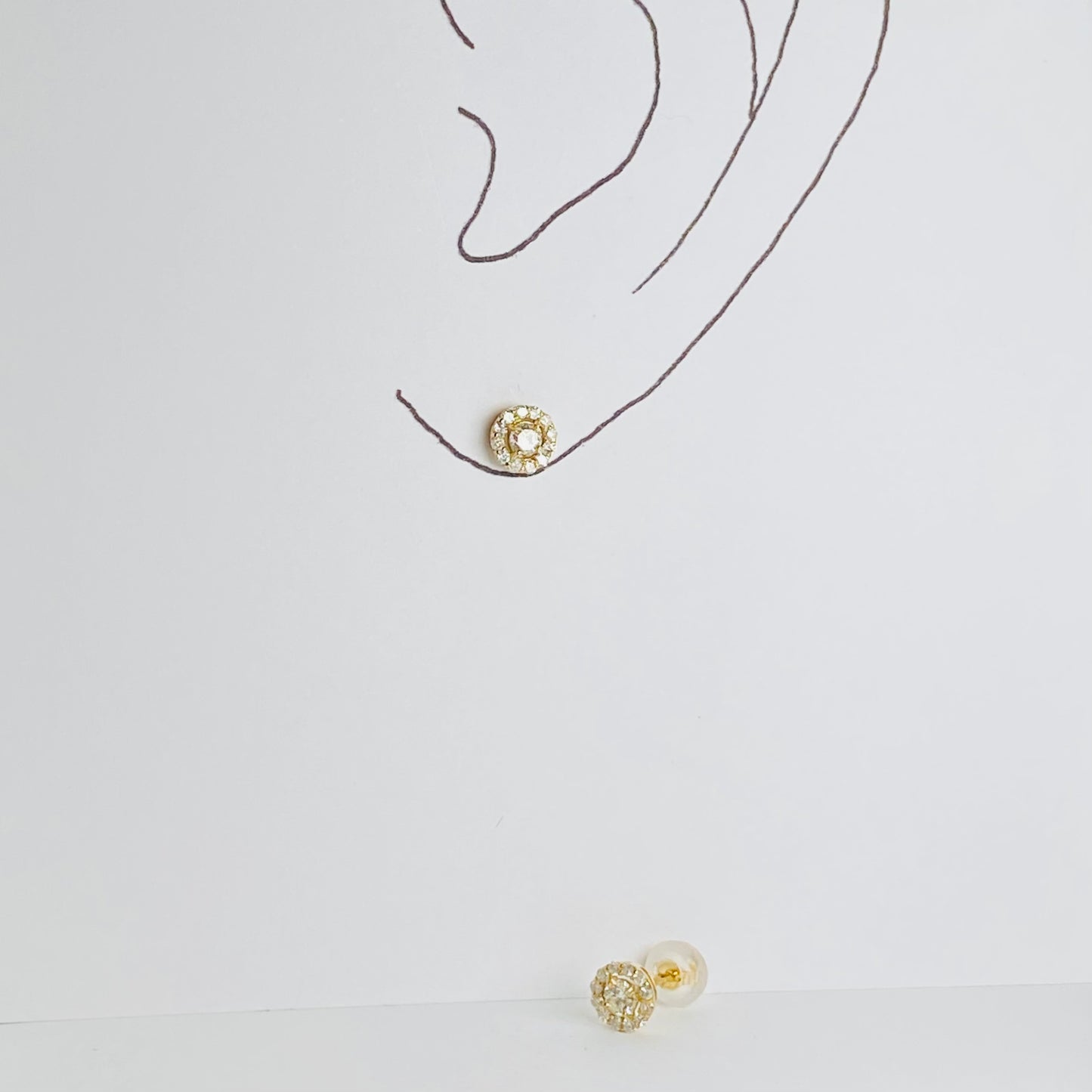 K18イエローゴールド ダイヤモンド0.3ctピアス