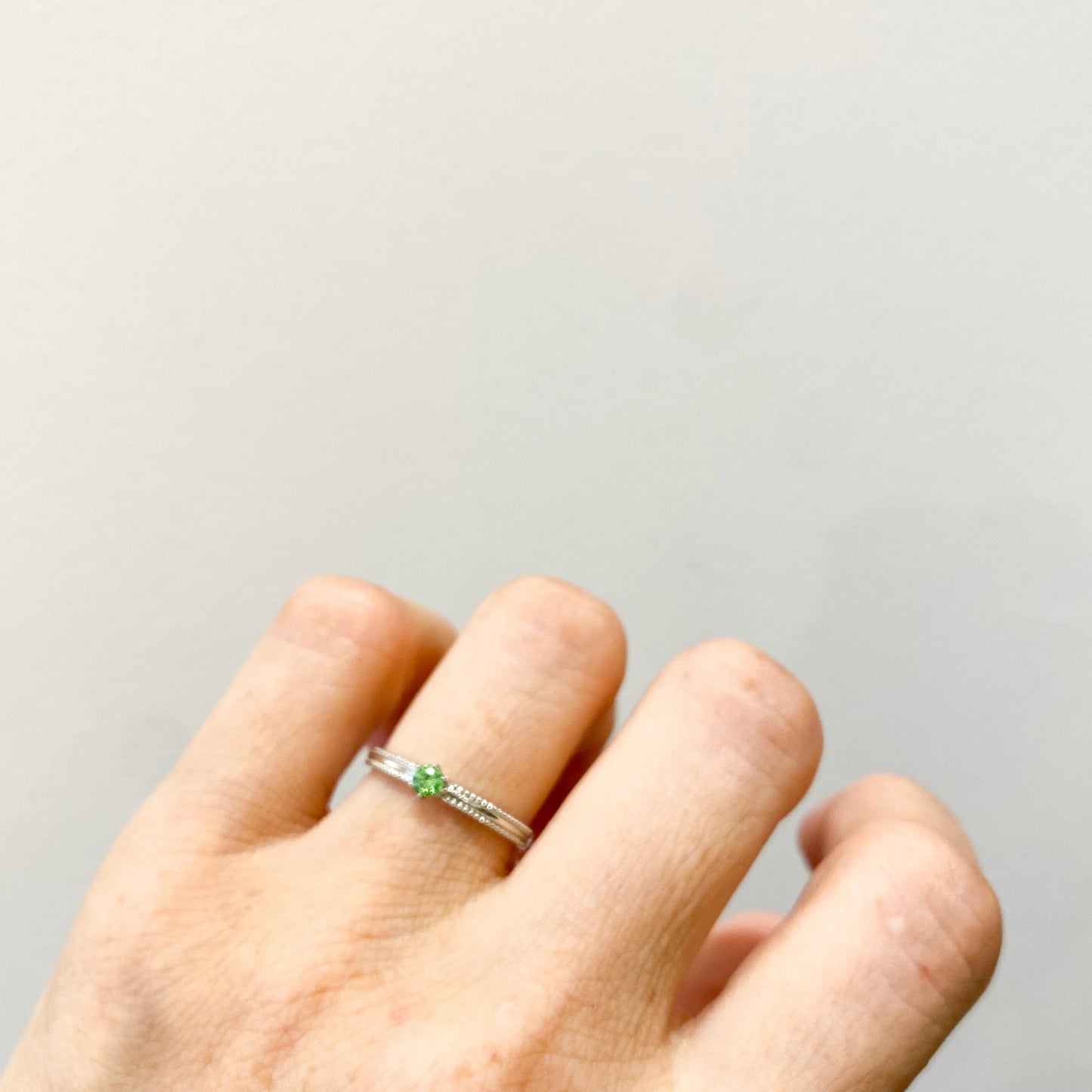 Ptデマントイドガーネットリング