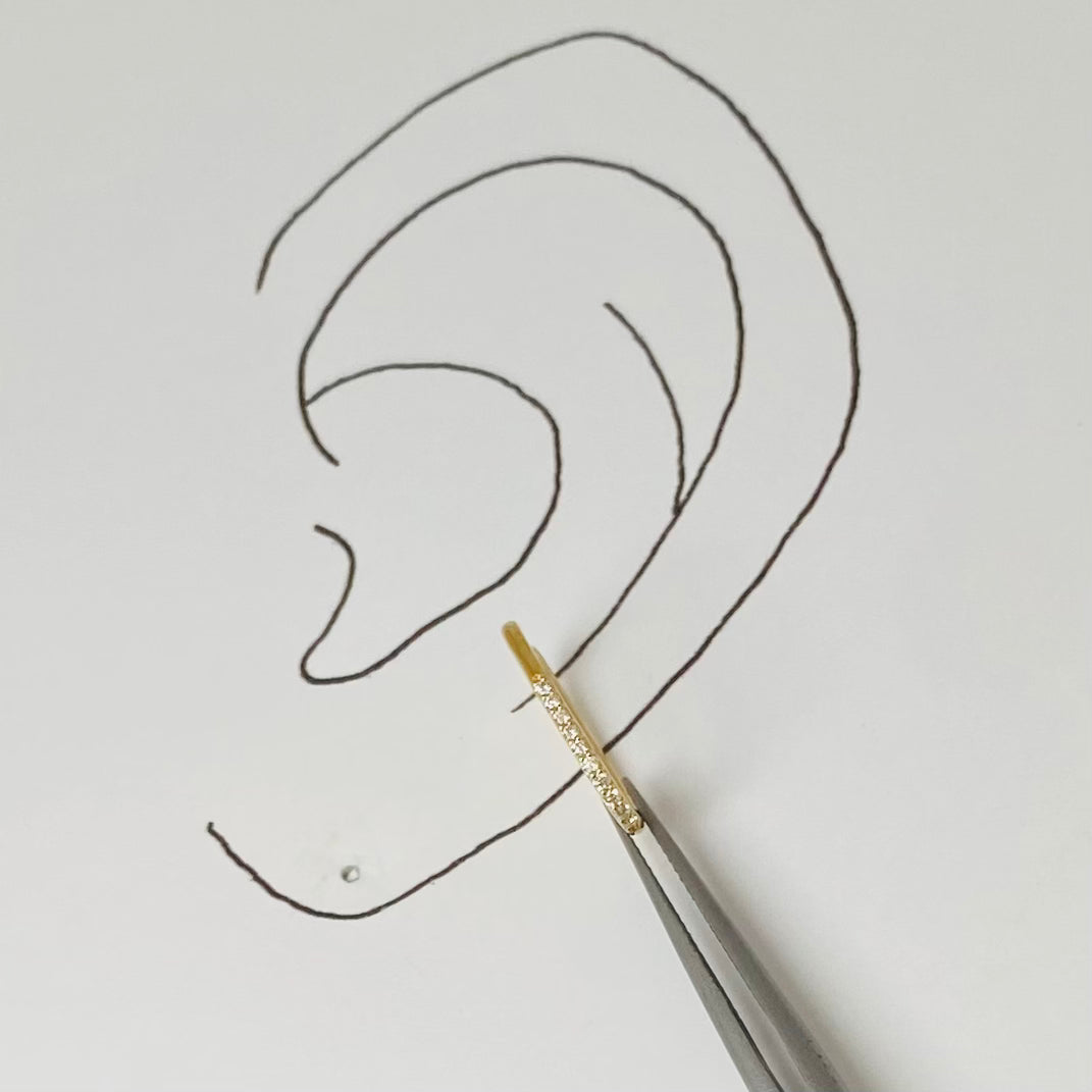 K10イエローゴールド ダイヤモンド0.05ctイヤーカフ