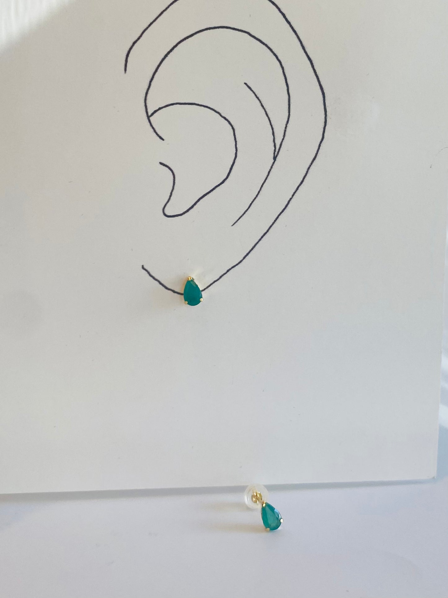 K18イエローゴールド エメラルドピアス