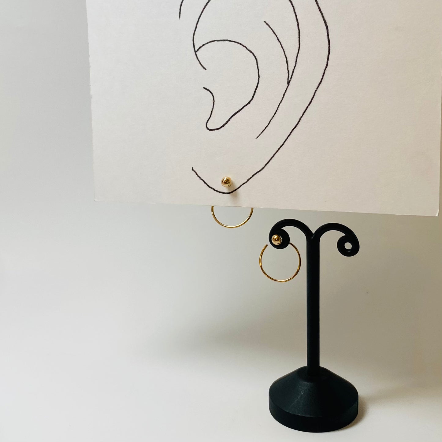 K10イエローゴールド地金ピアス