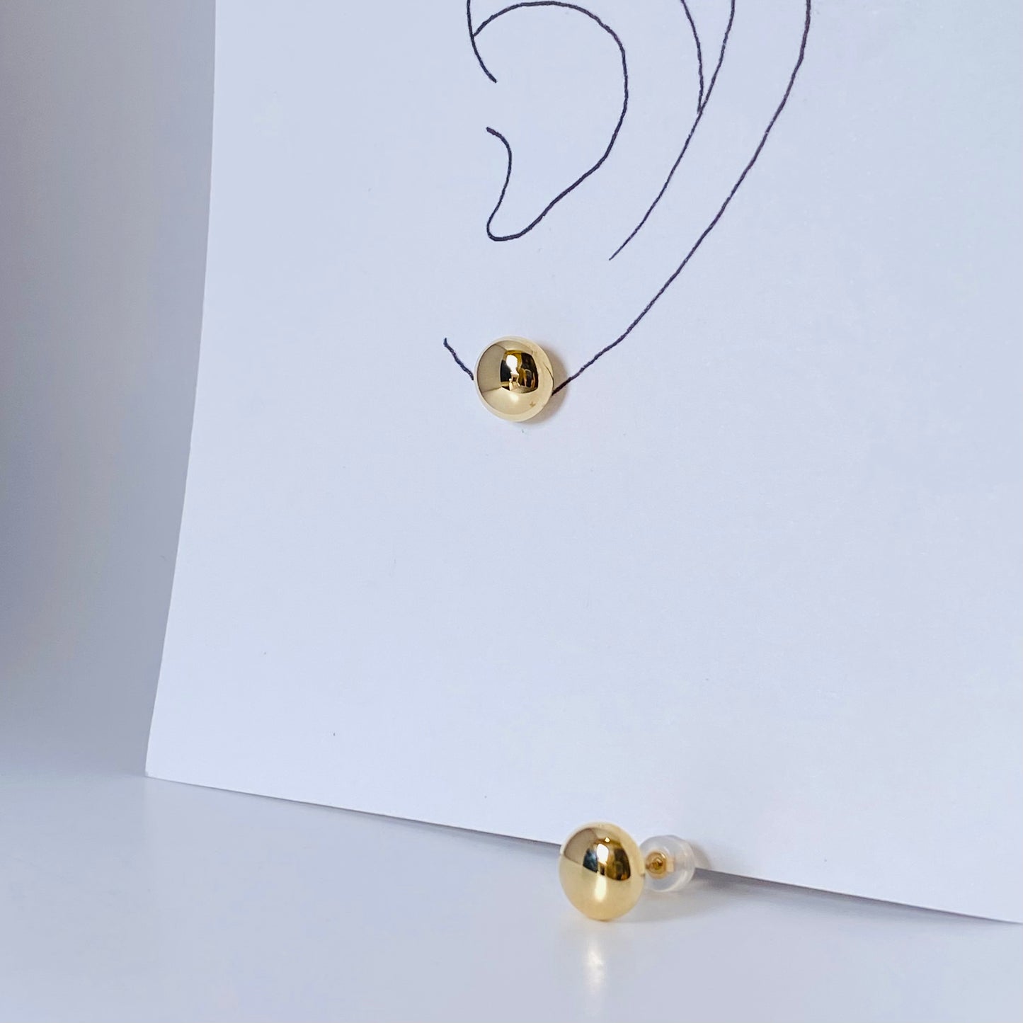 K10イエローゴールド地金ピアス