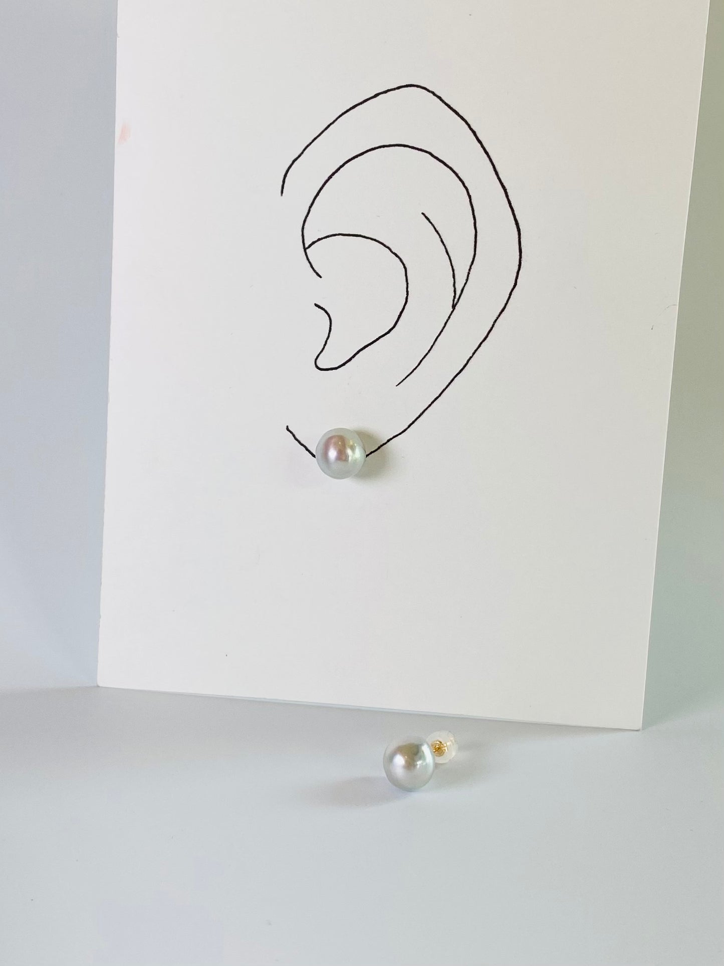 K10イエローゴールド あこや真珠ピアス