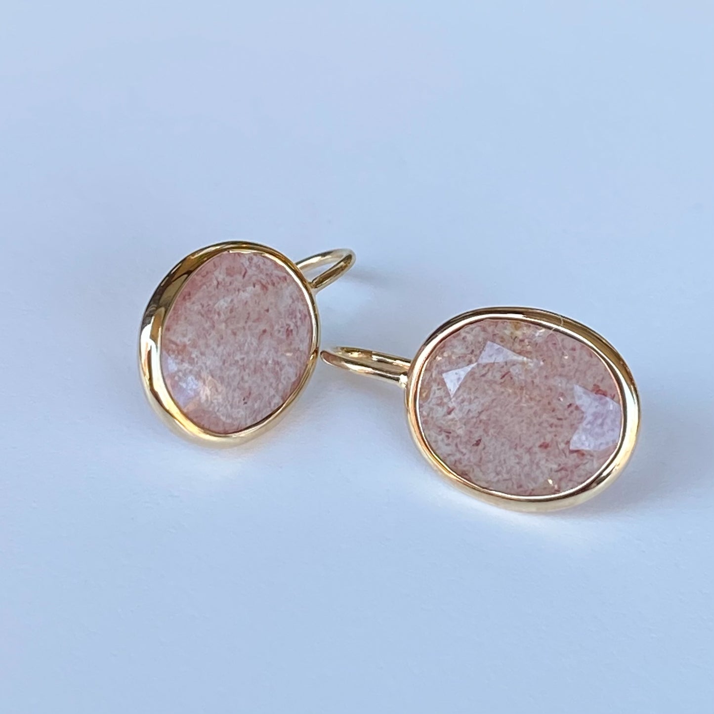 K10イエローゴールド レピドクロサイトインクォーツピアス