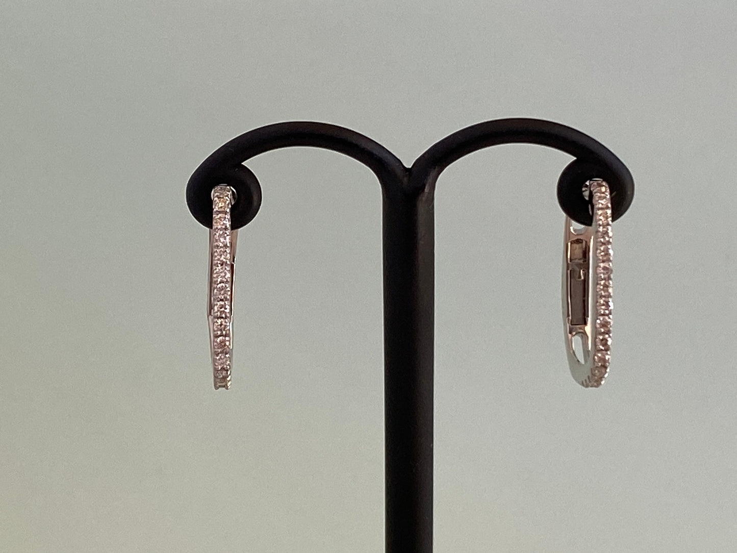Pt ダイヤモンド0.2ct 中折れワッカピアス