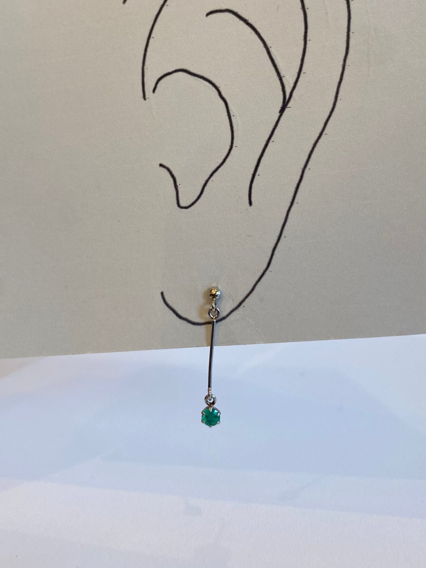 Ptエメラルドピアス