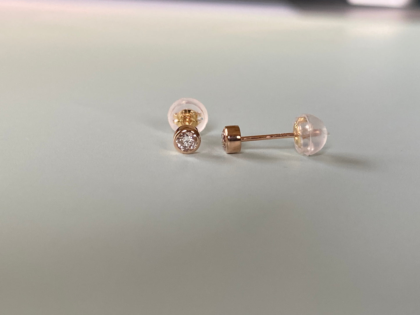 K18ピンクゴールド ダイヤモンド0.2ctピアス