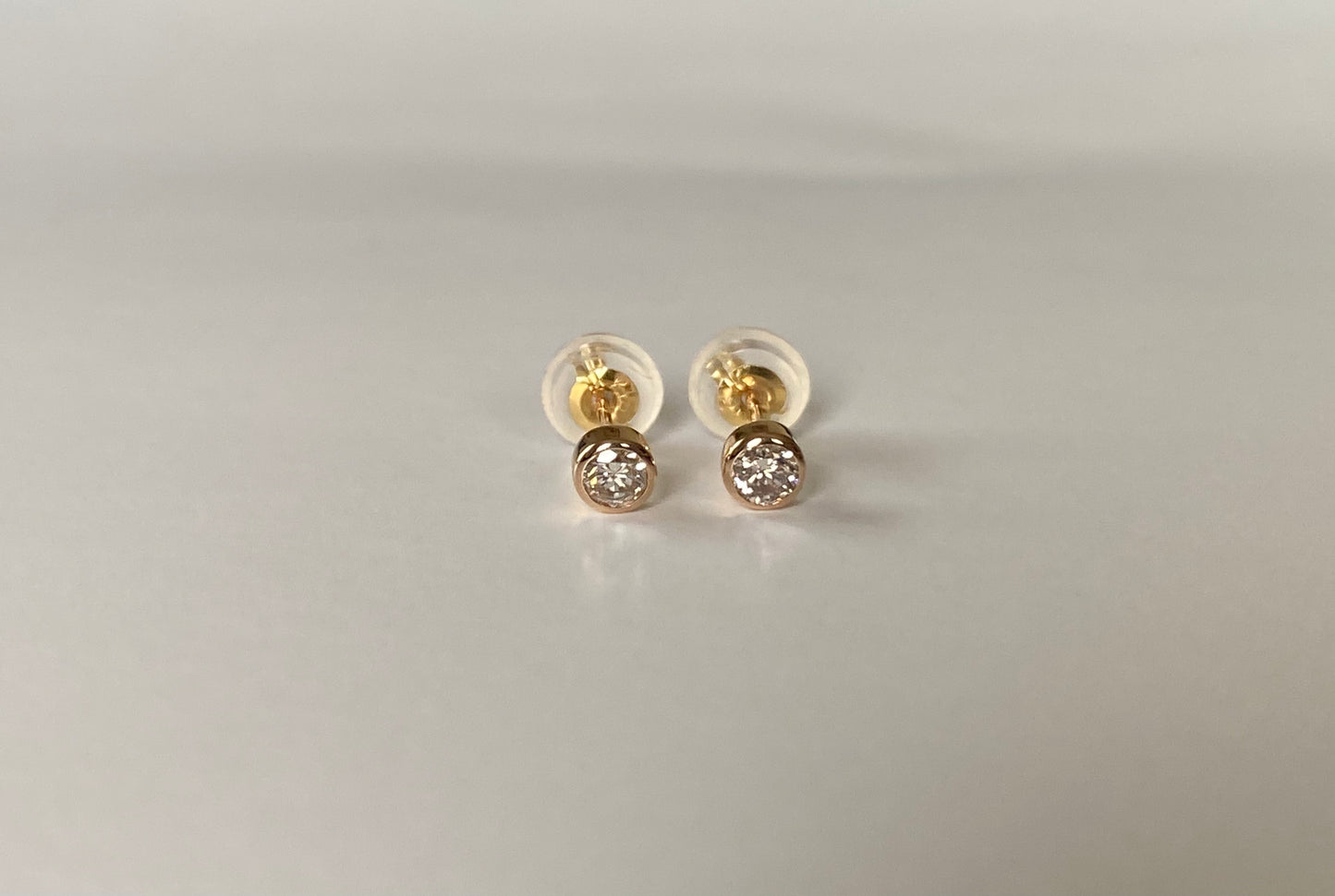 K18ピンクゴールド ダイヤモンド0.2ctピアス