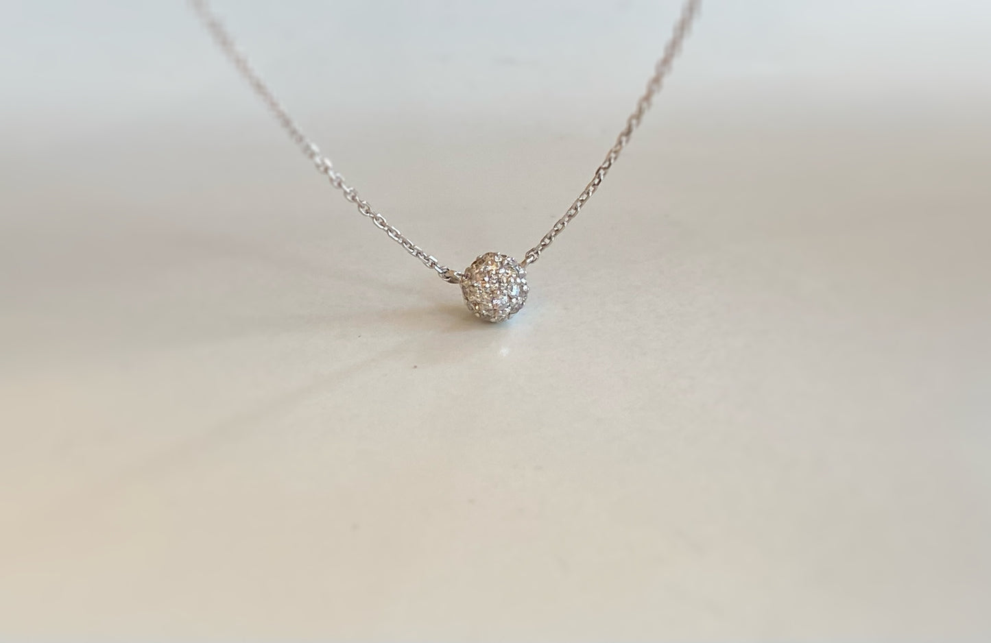 K18ホワイトゴールド ダイヤモンド0.15ct タンザナイトネックレス