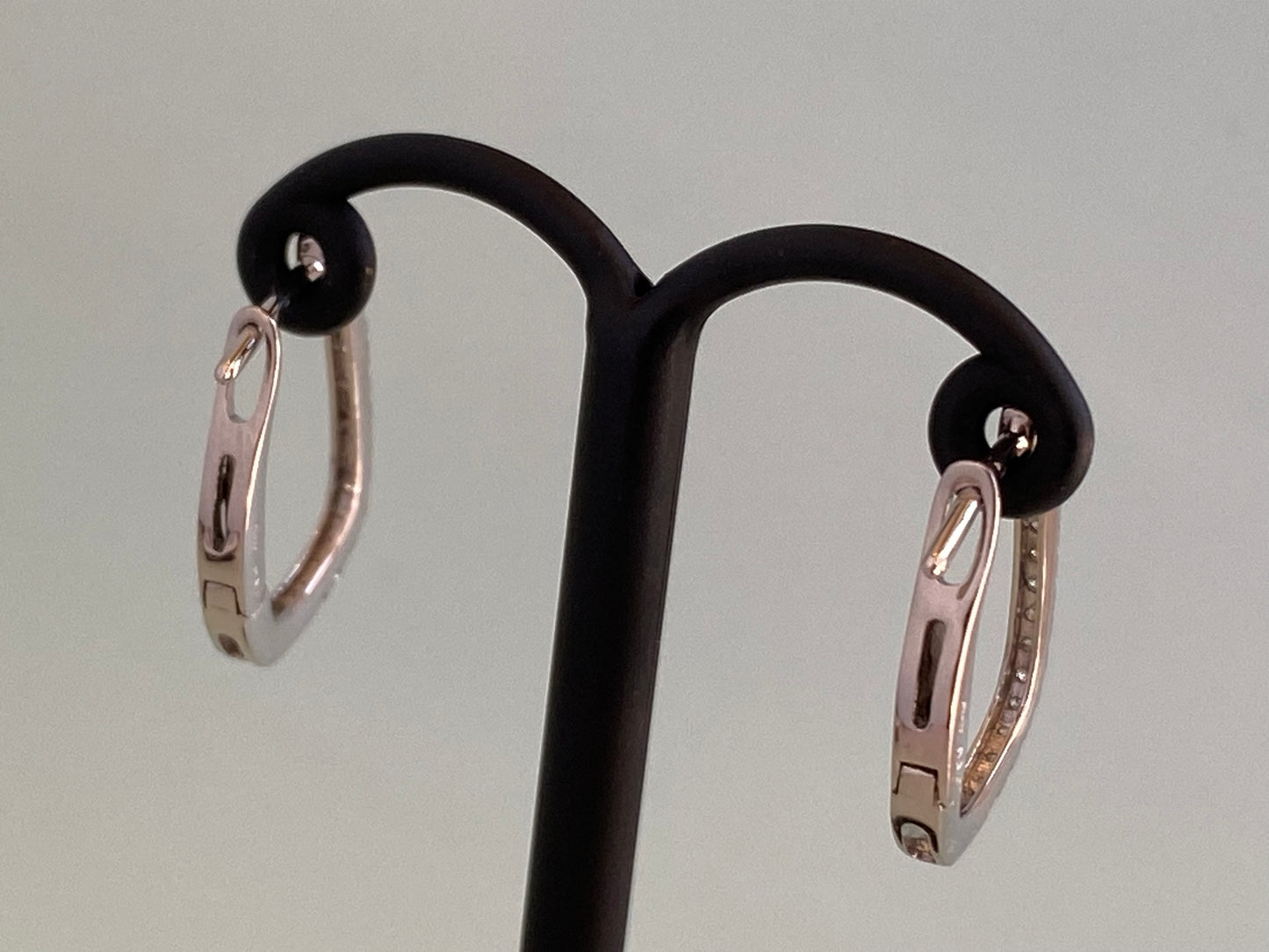 Pt ダイヤモンド0.2ct 中折れワッカピアス