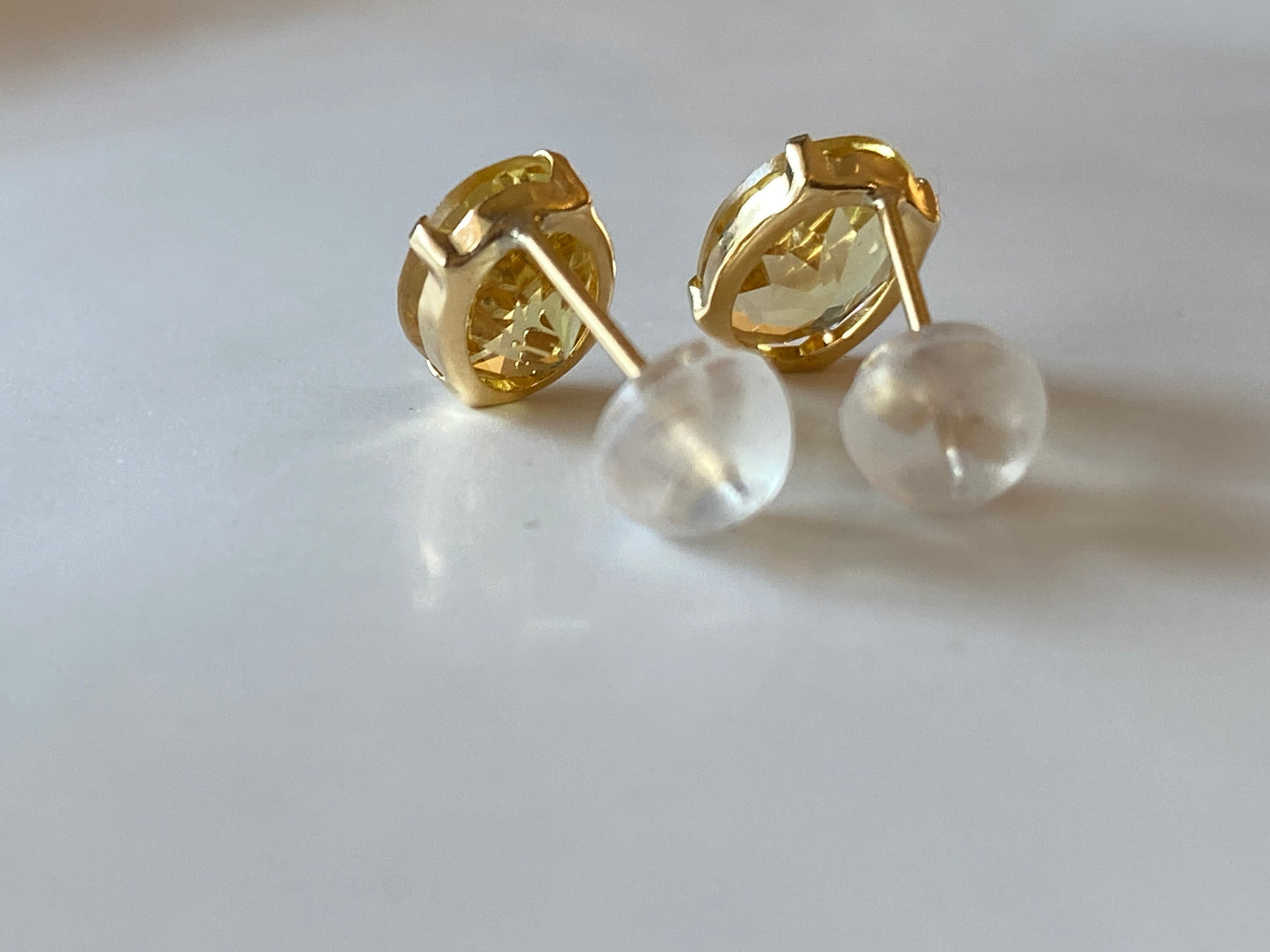 K18イエローゴールド イエローベリルピアス