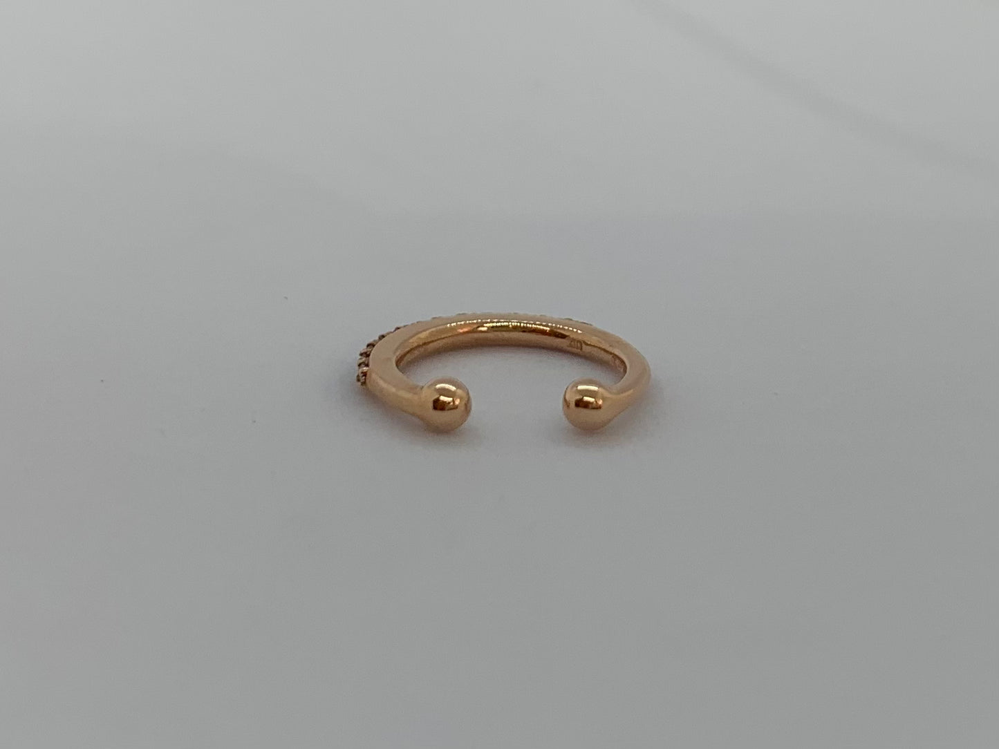 K10ピンクゴールド ダイヤモンド0.27ctカフ