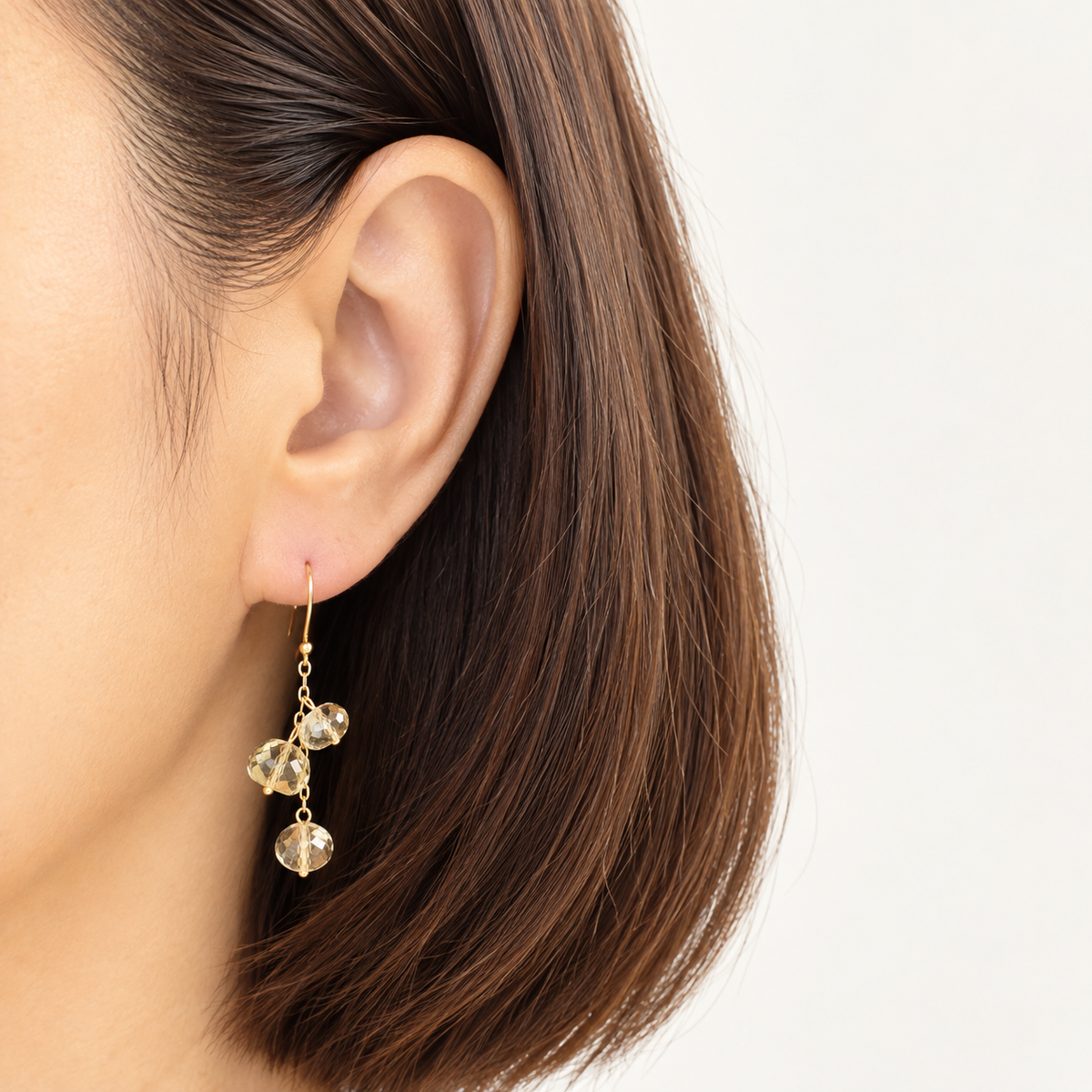 K10YG  ビアクォーツピアス