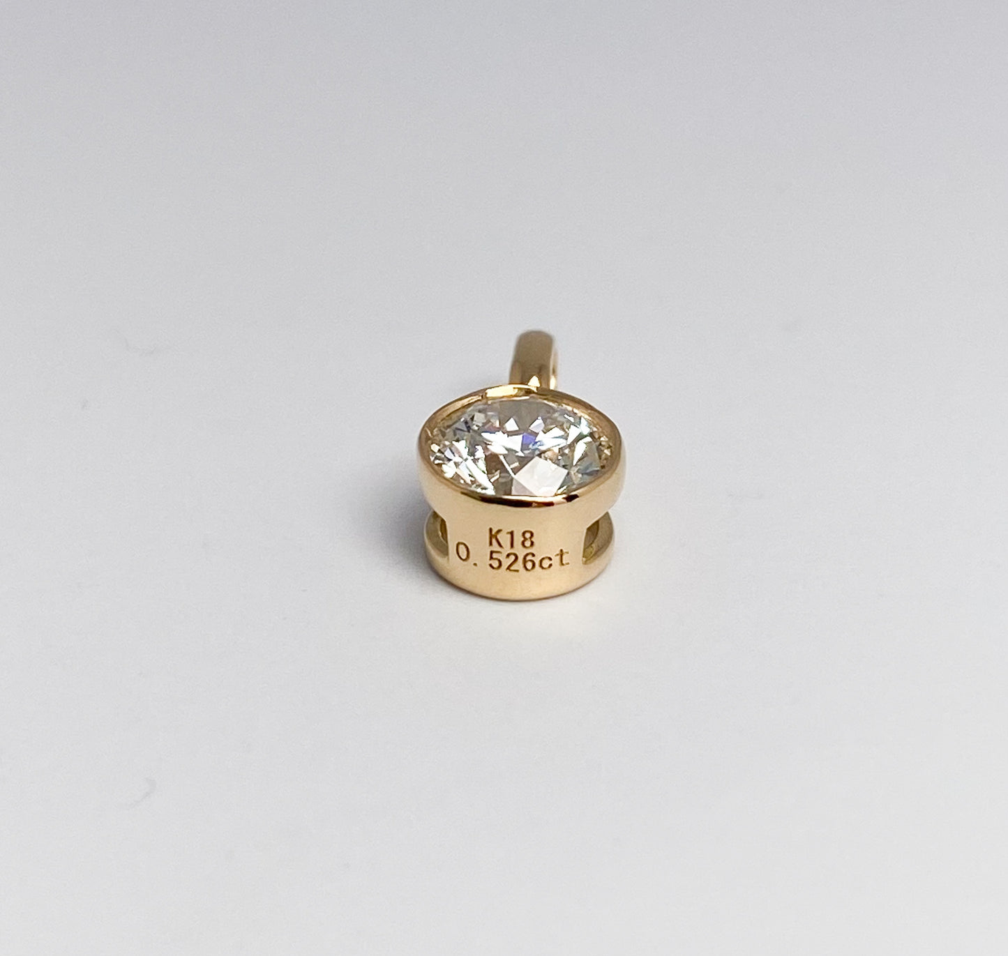 K18YGダイヤモンド0.526ct(Excellent)ペンダントトップ
