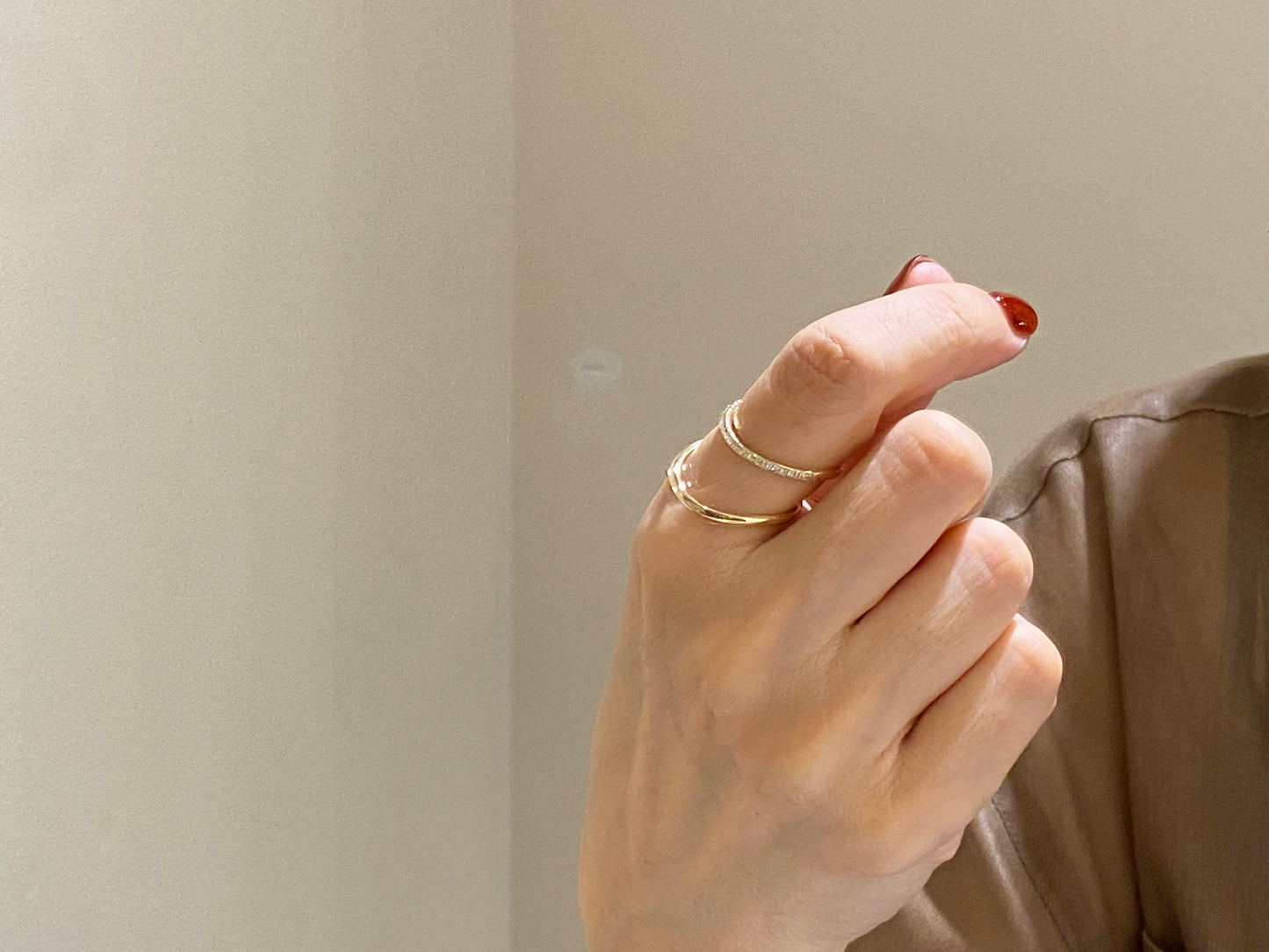 K10イエローゴールド ダイヤモンド0.17ctリング