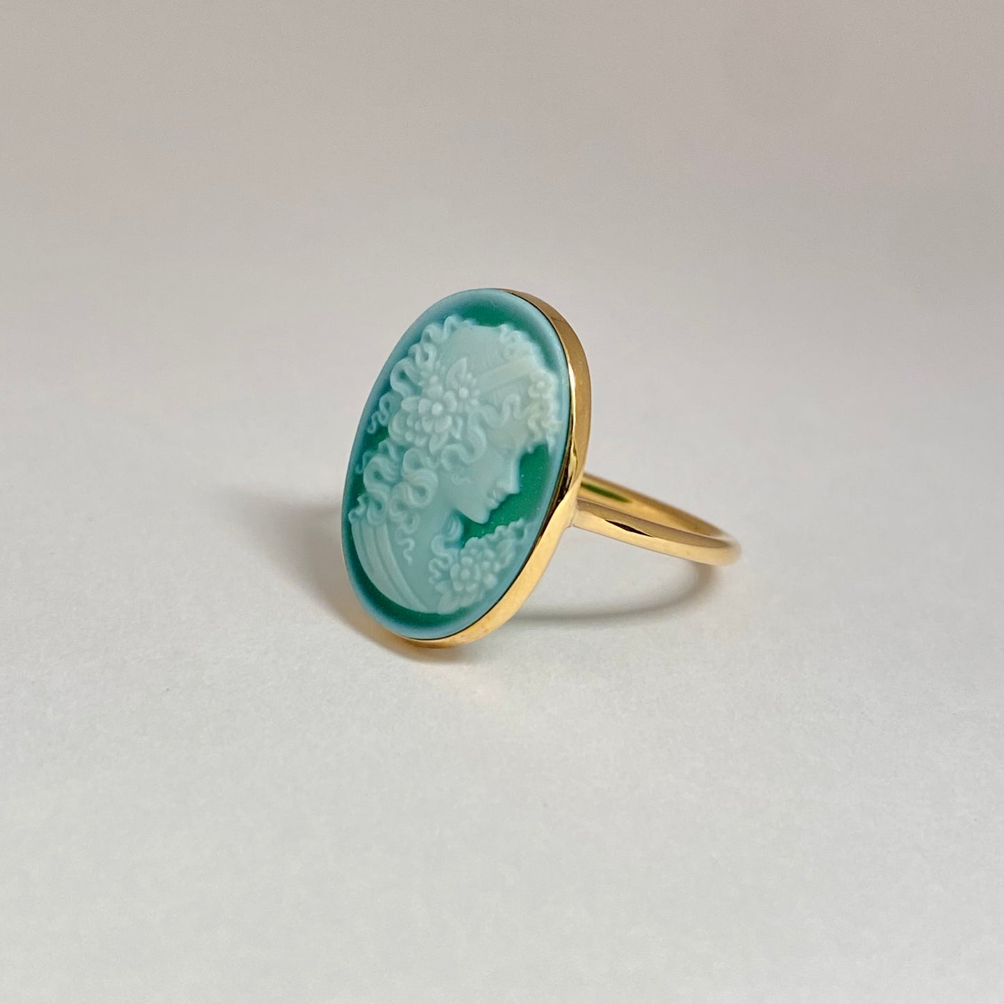 K18イエローゴールド カメオリング