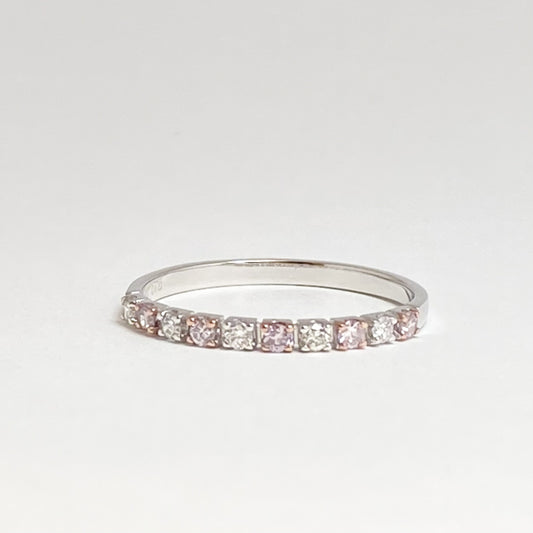 Ptピンクダイヤモンド　ダイヤモンド　トータル0.2ctリング