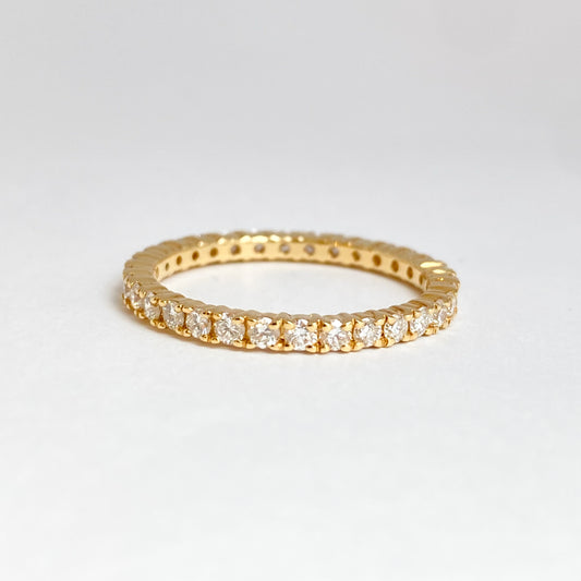 K18イエローゴールド  ダイヤモンド0.82ctフルエタニティリング